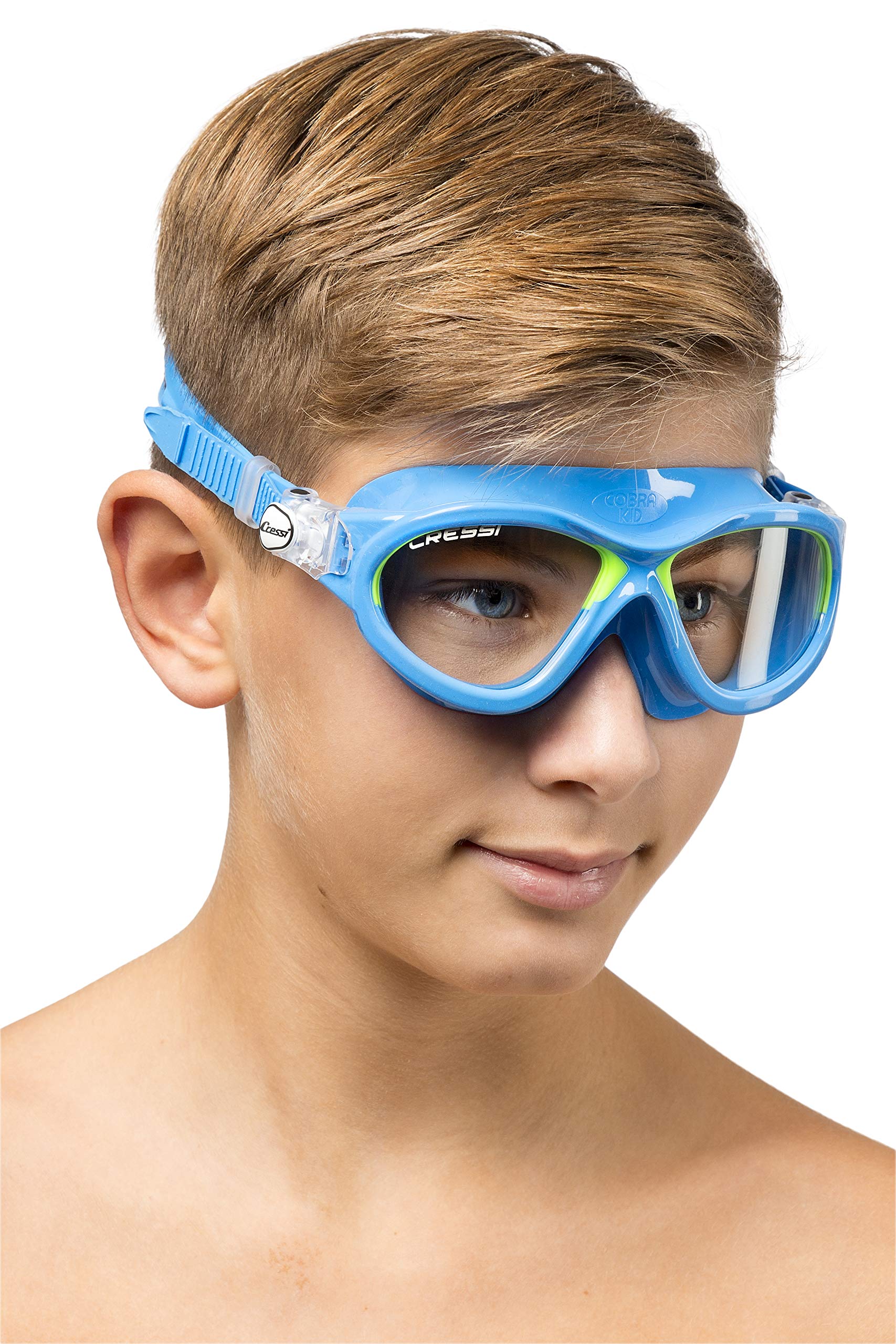 Cressi Mini Cobra Swim Goggles LightBlue/Lime OS