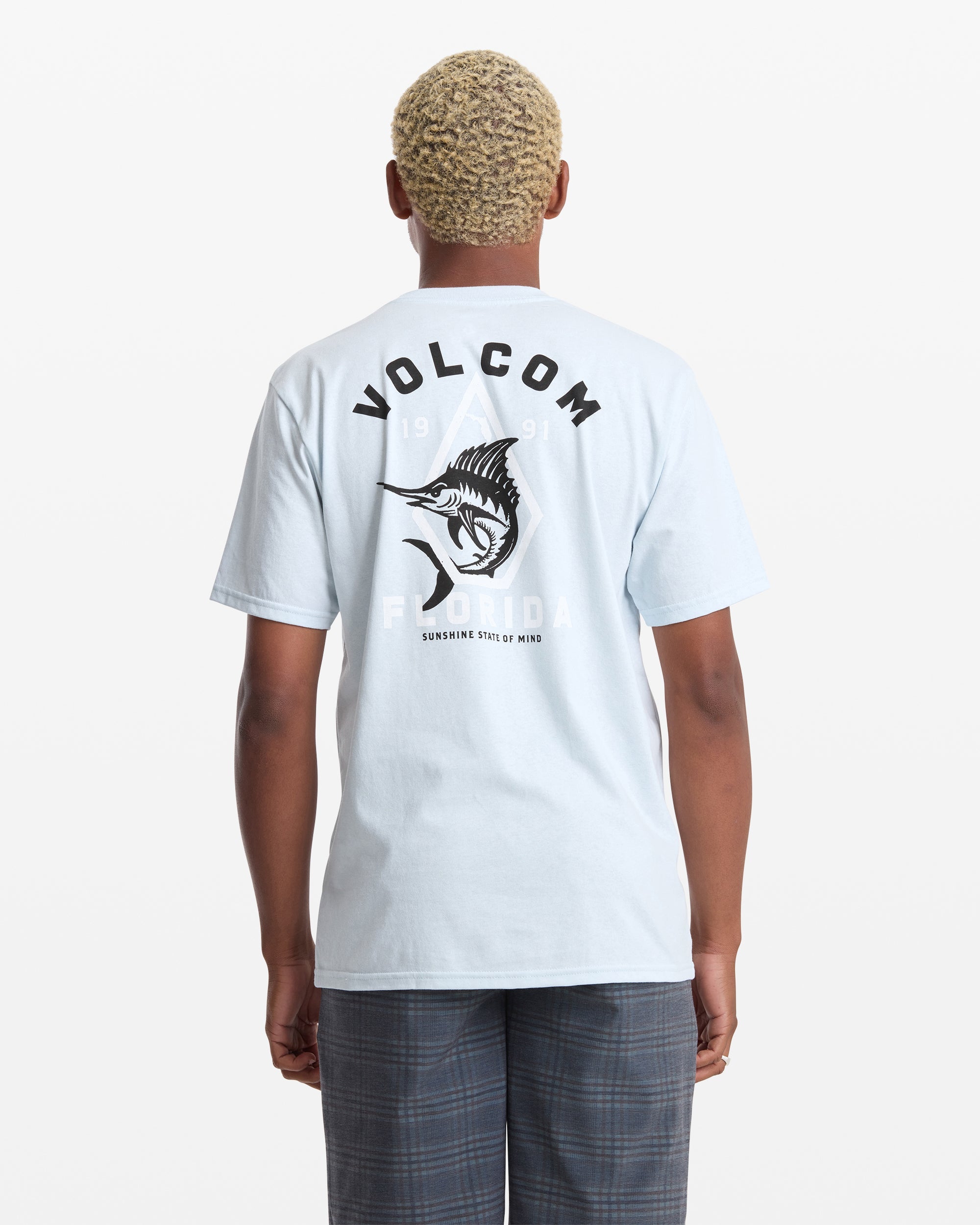 VOLCOM MARLINSANE SS TEE LBA-LIGHT BLUE ACID M