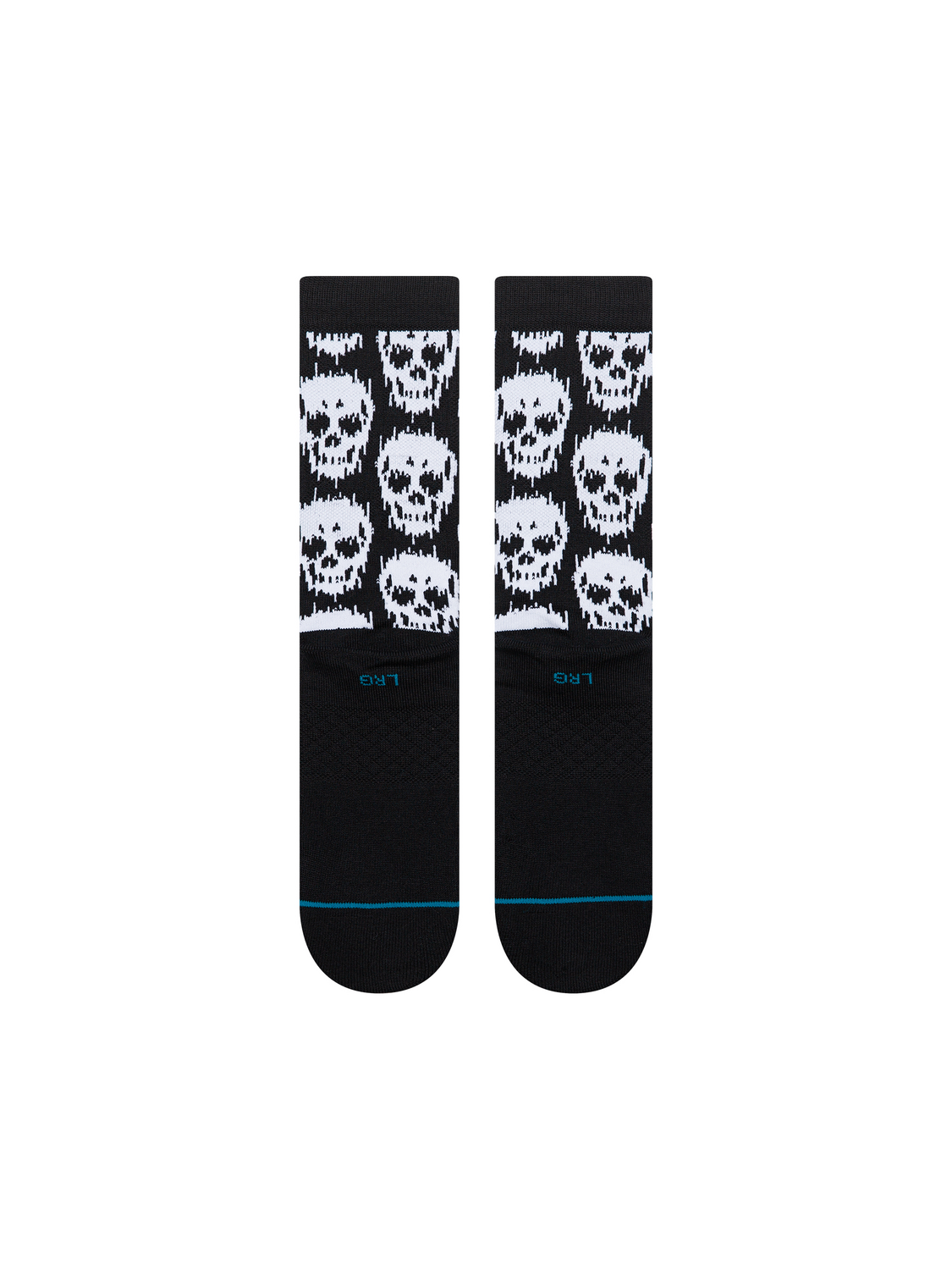 Stance Static Skull Crew Sock Black M
