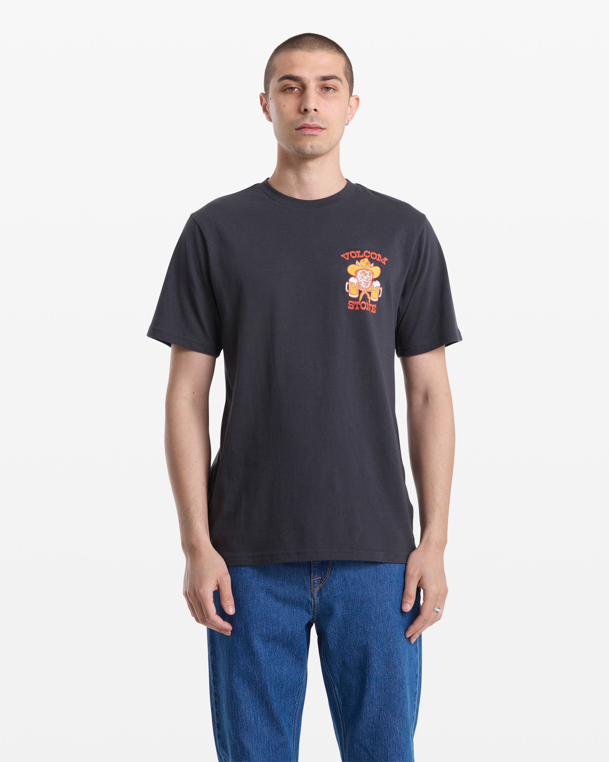 VOLCOM CATASTROPHY SS TEE WBH-WASHED BLACK XL