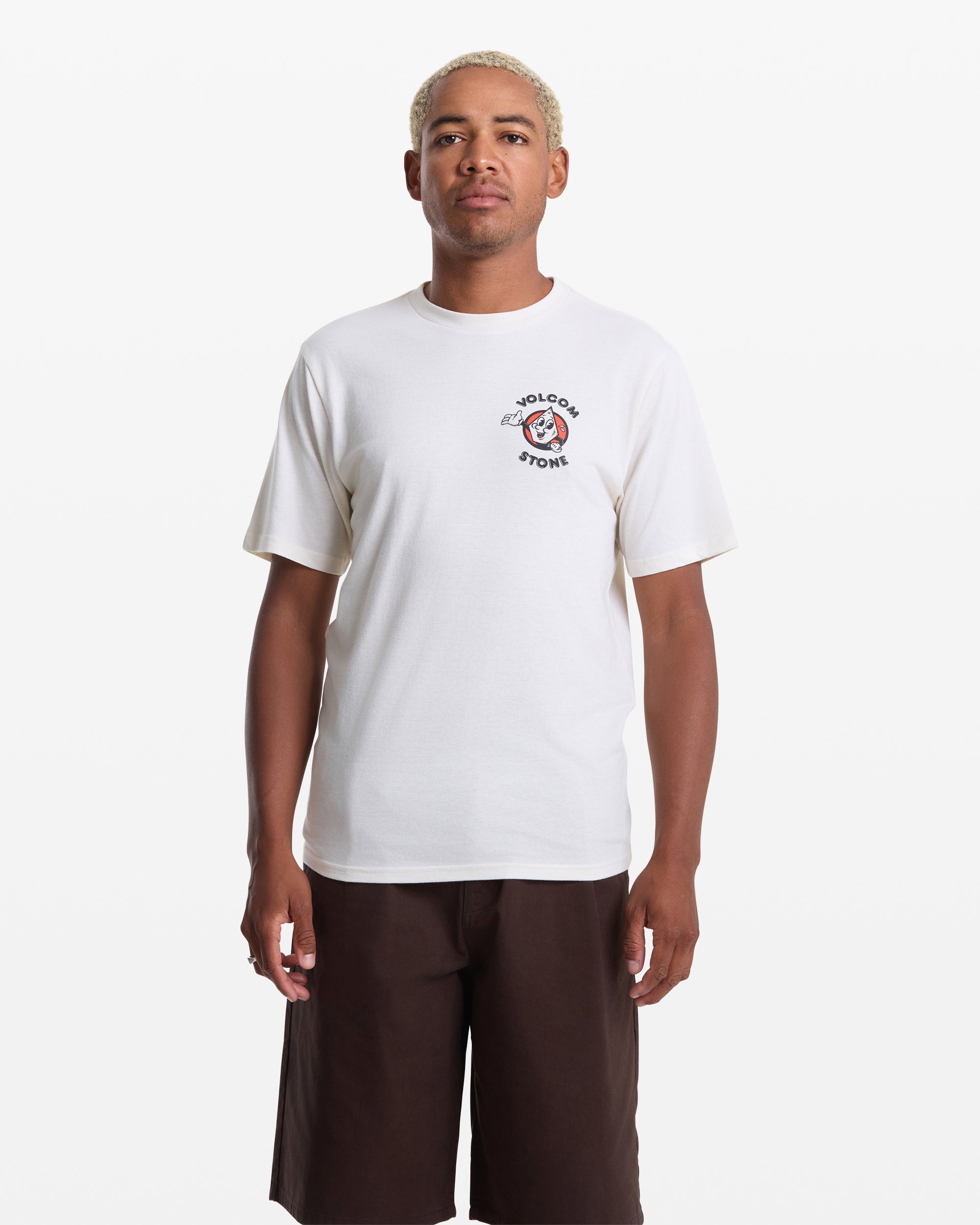 VOLCOM MISTER STONE SS TEE OFH-OFF WHITE HEATHER XL