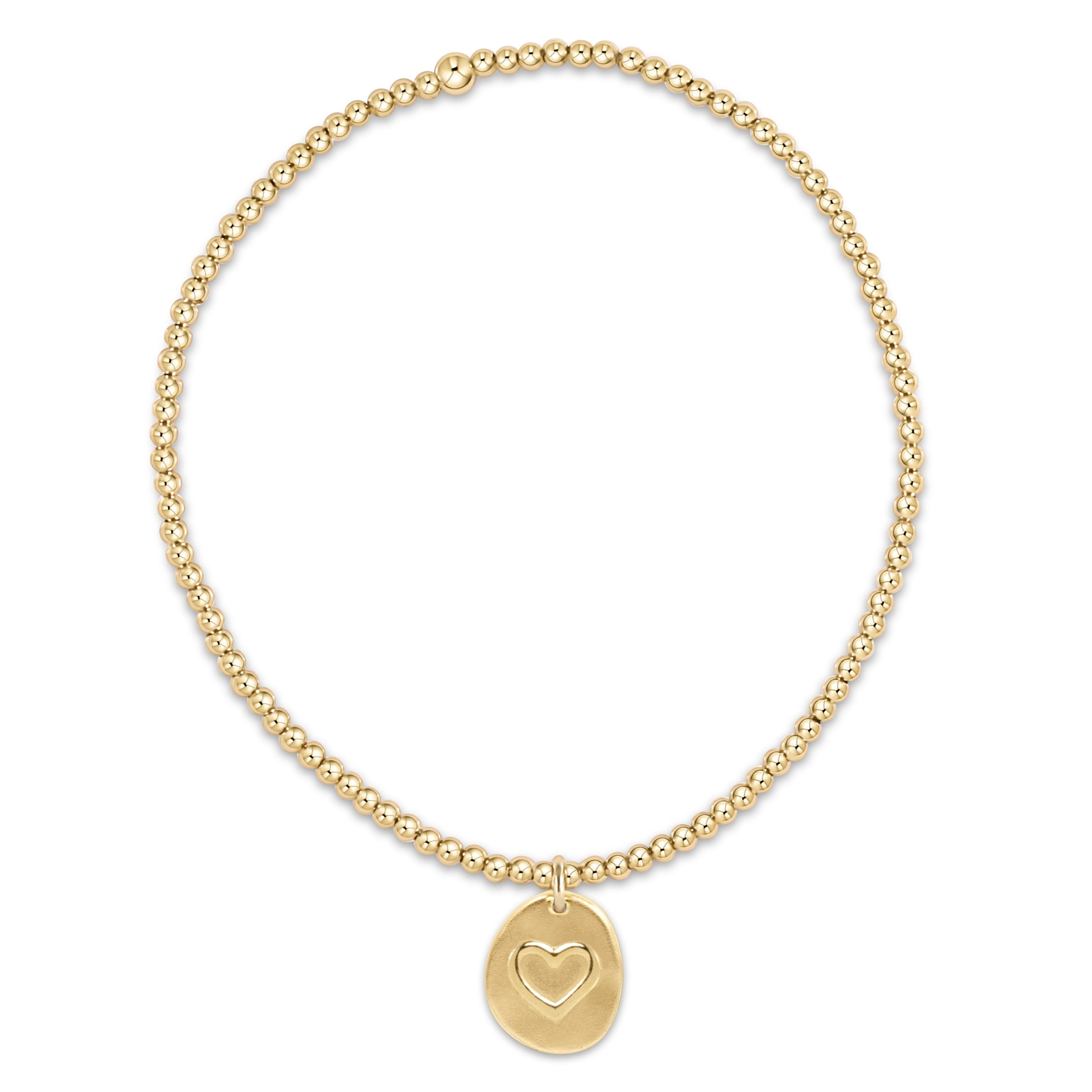 Enewton Classic Gold Bracelet InspireLoveSmallGoldDisc 2mm