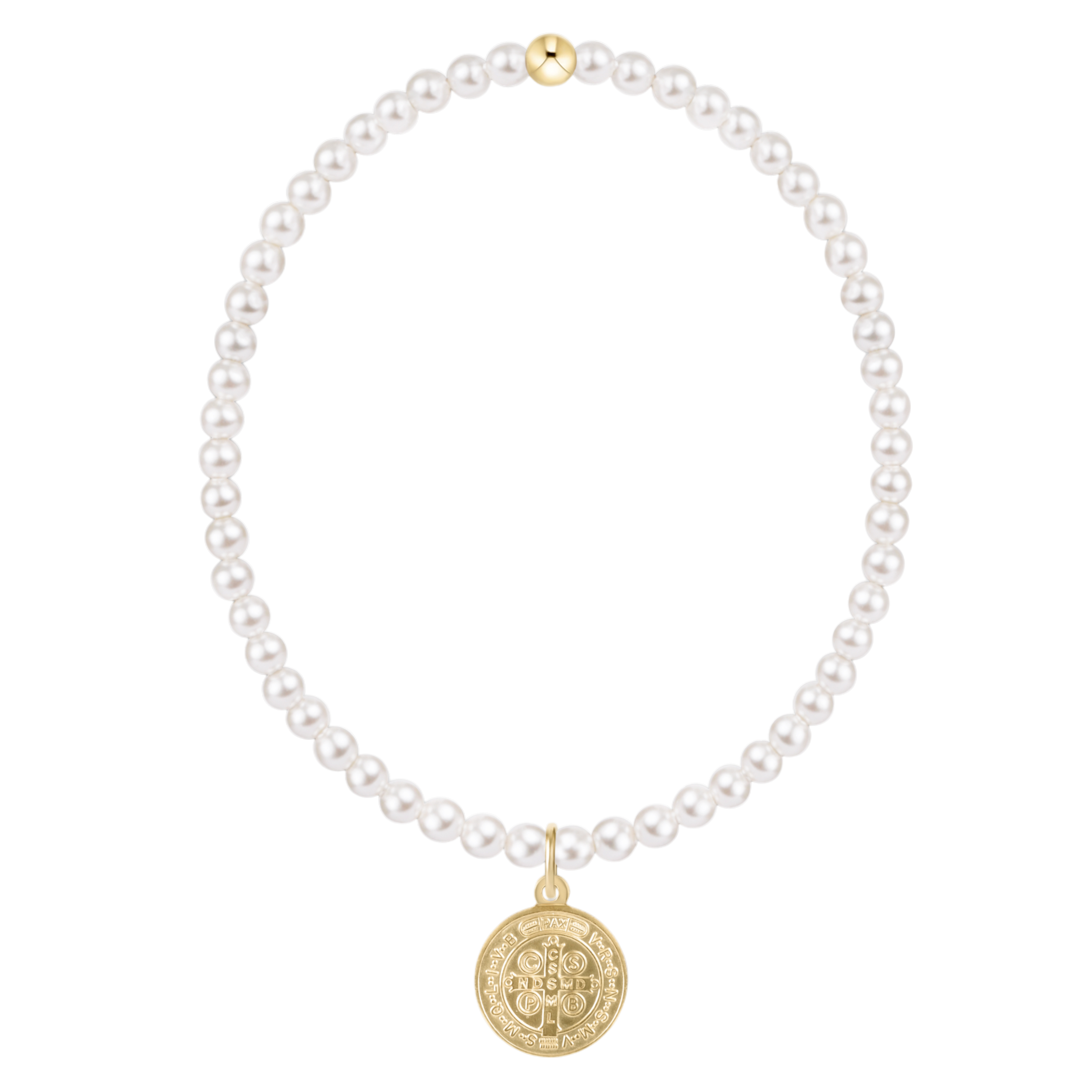 Enewton Classic Pearl Beaded Bracelet BlessingGoldDisc 3mm
