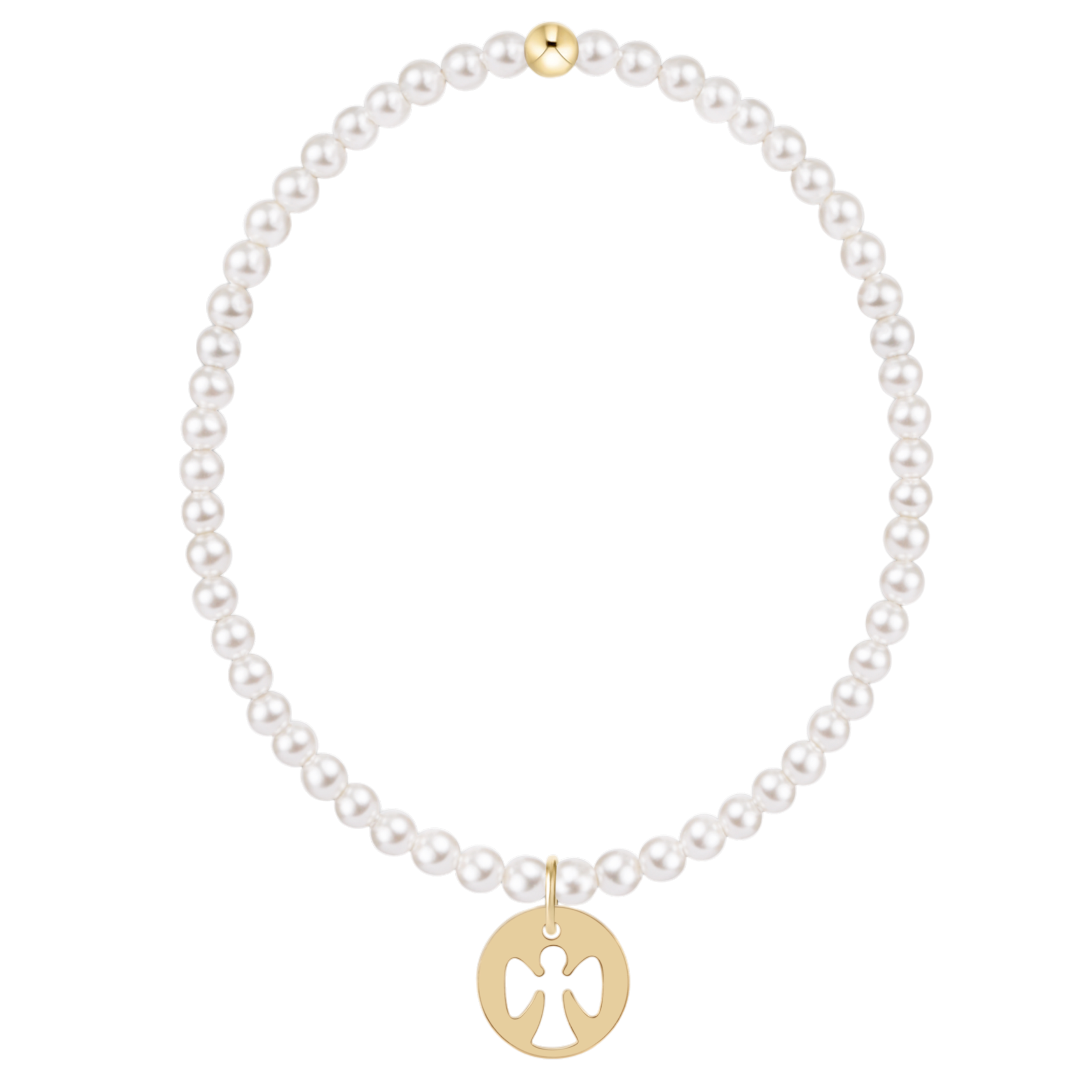 Enewton Classic Pearl Beaded Bracelet GuardianAngelGoldDisc 3mm
