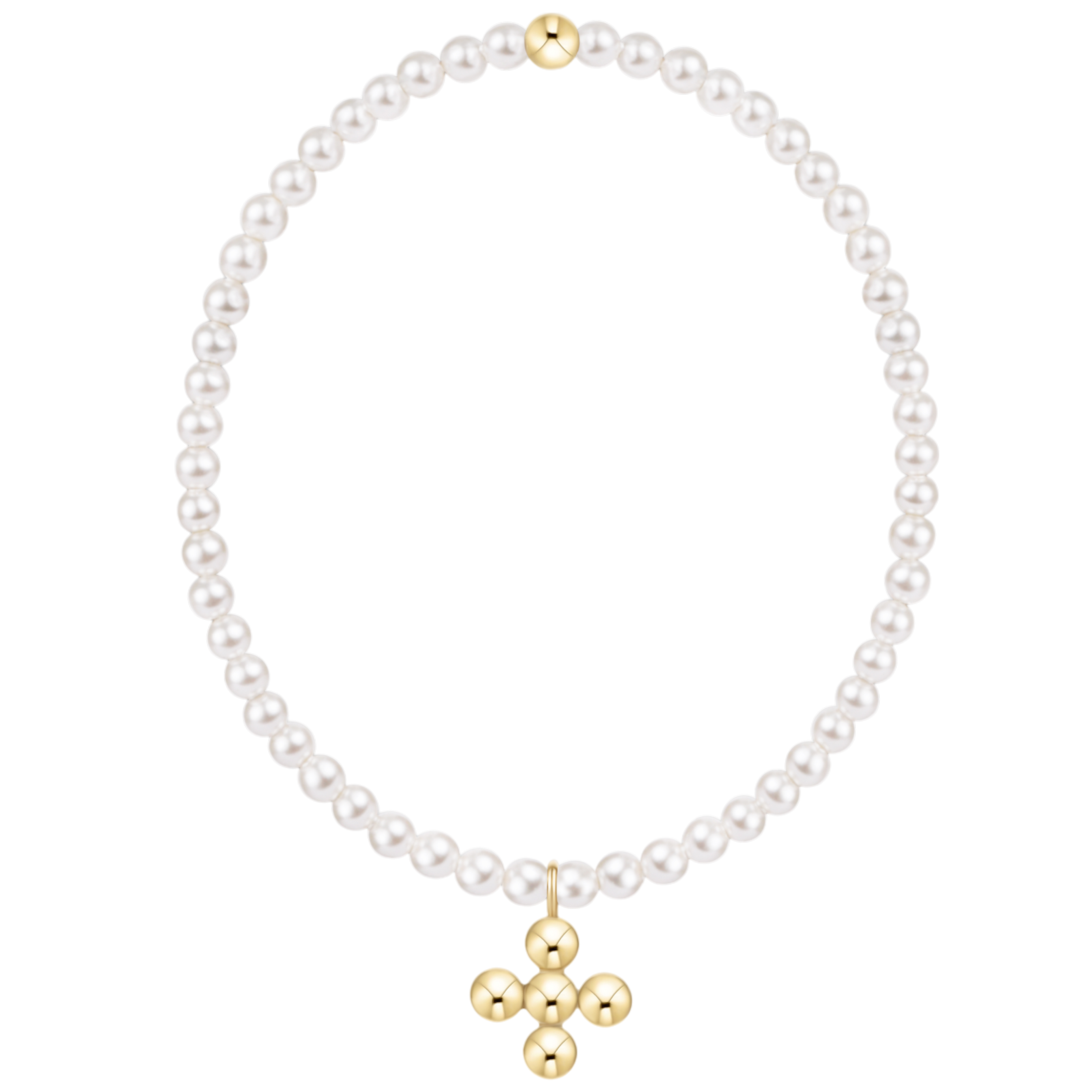 Enewton Classic Pearl Beaded Bracelet SignatureCrossBeaded 3mm