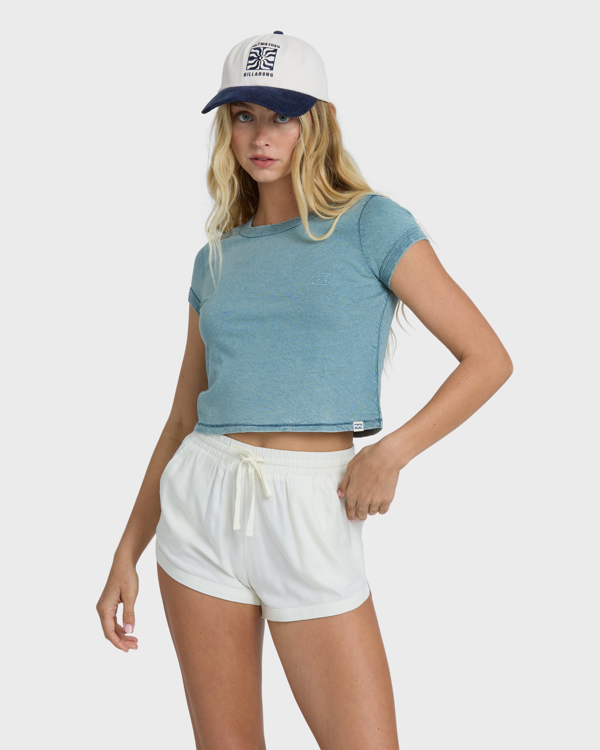 BILLABONG ROAD TRIPPIN SHORT SOLID SCS1-SALT CRYSTAL L