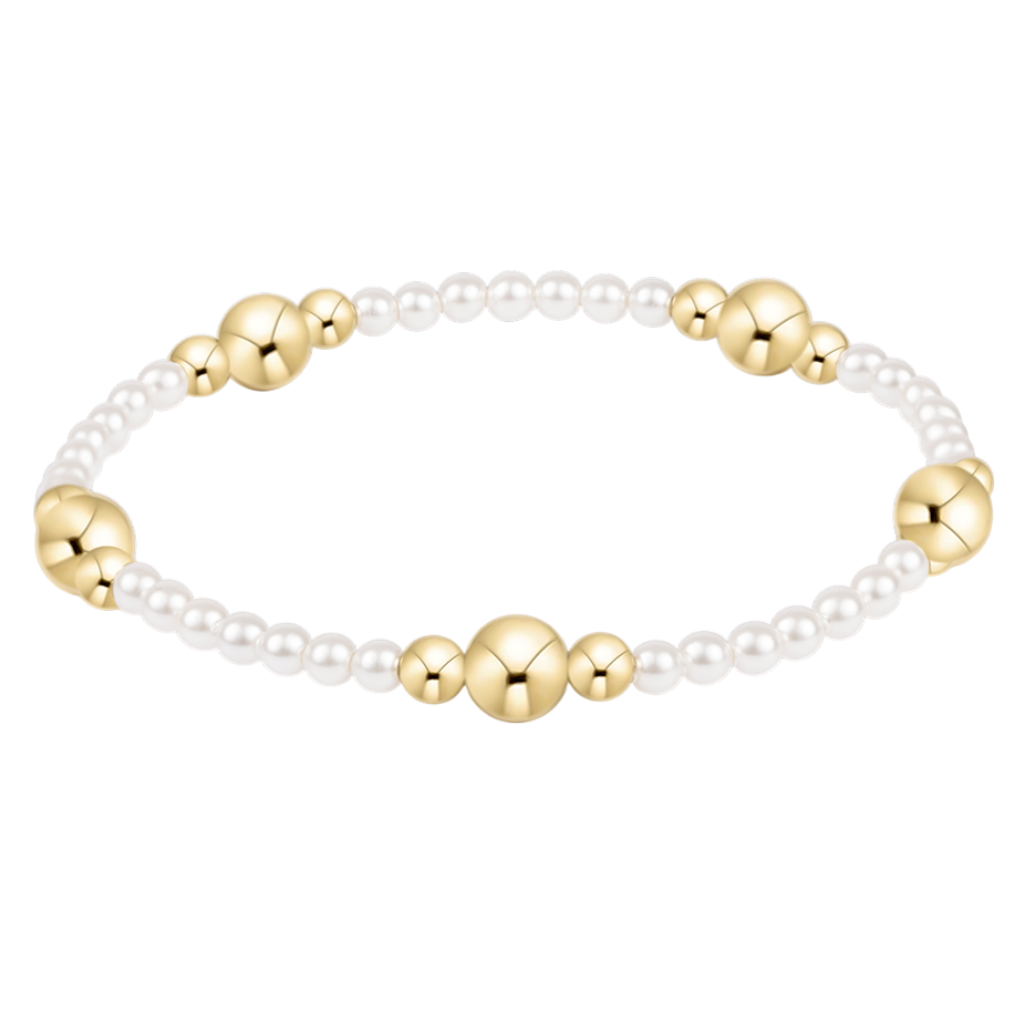 Enewton Classic Pearl Beaded Bracelet PurposeGold 6mm