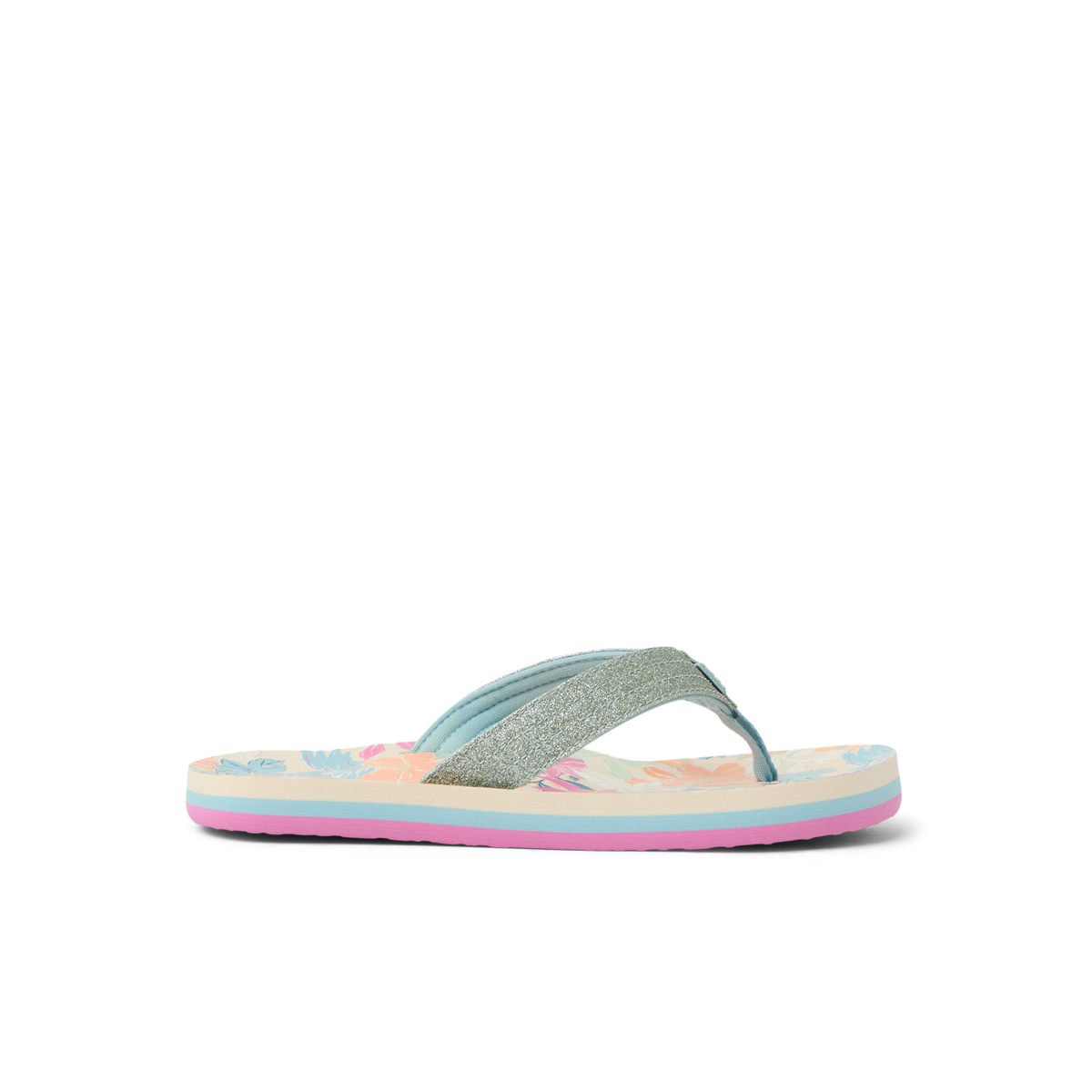 Reef Ahi Girls Sandal Tropical Floral 2 Y