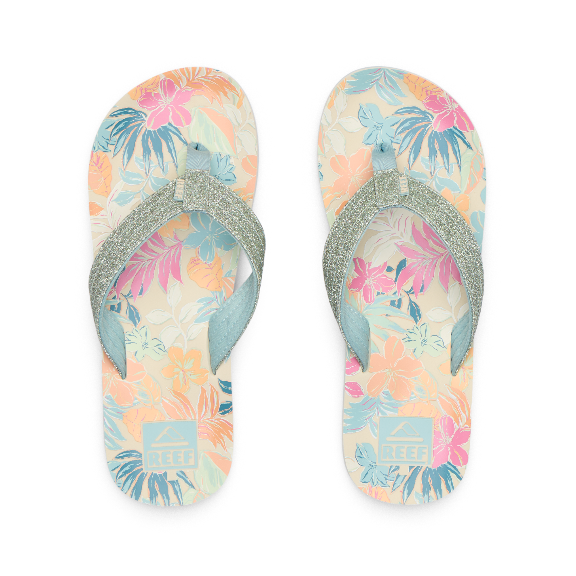 Reef Ahi Girls Sandal Tropical Floral 2 Y