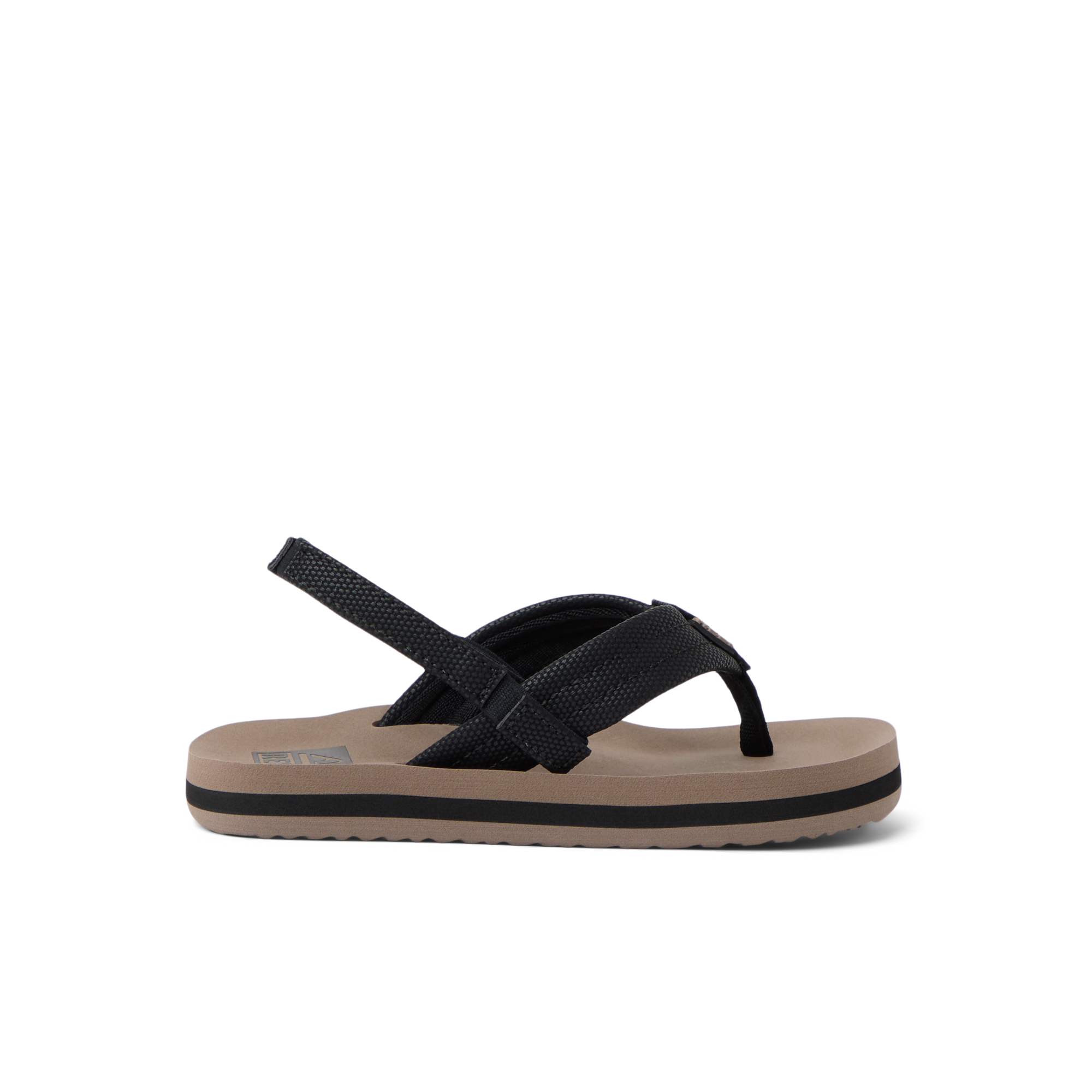 Reef Little Ahi Boys Sandal Black-Tan 6 C