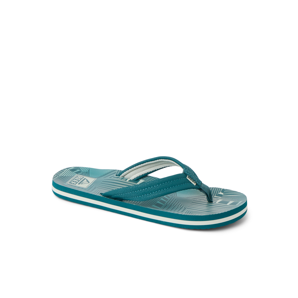 Reef Ahi Boys Sandal Sage Stripe 4 Y