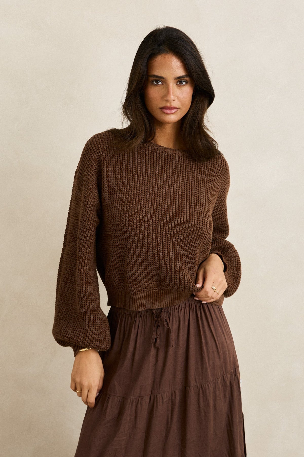 Rhythm Classic Knit Jumper CHO-CHOCOLATE 4L