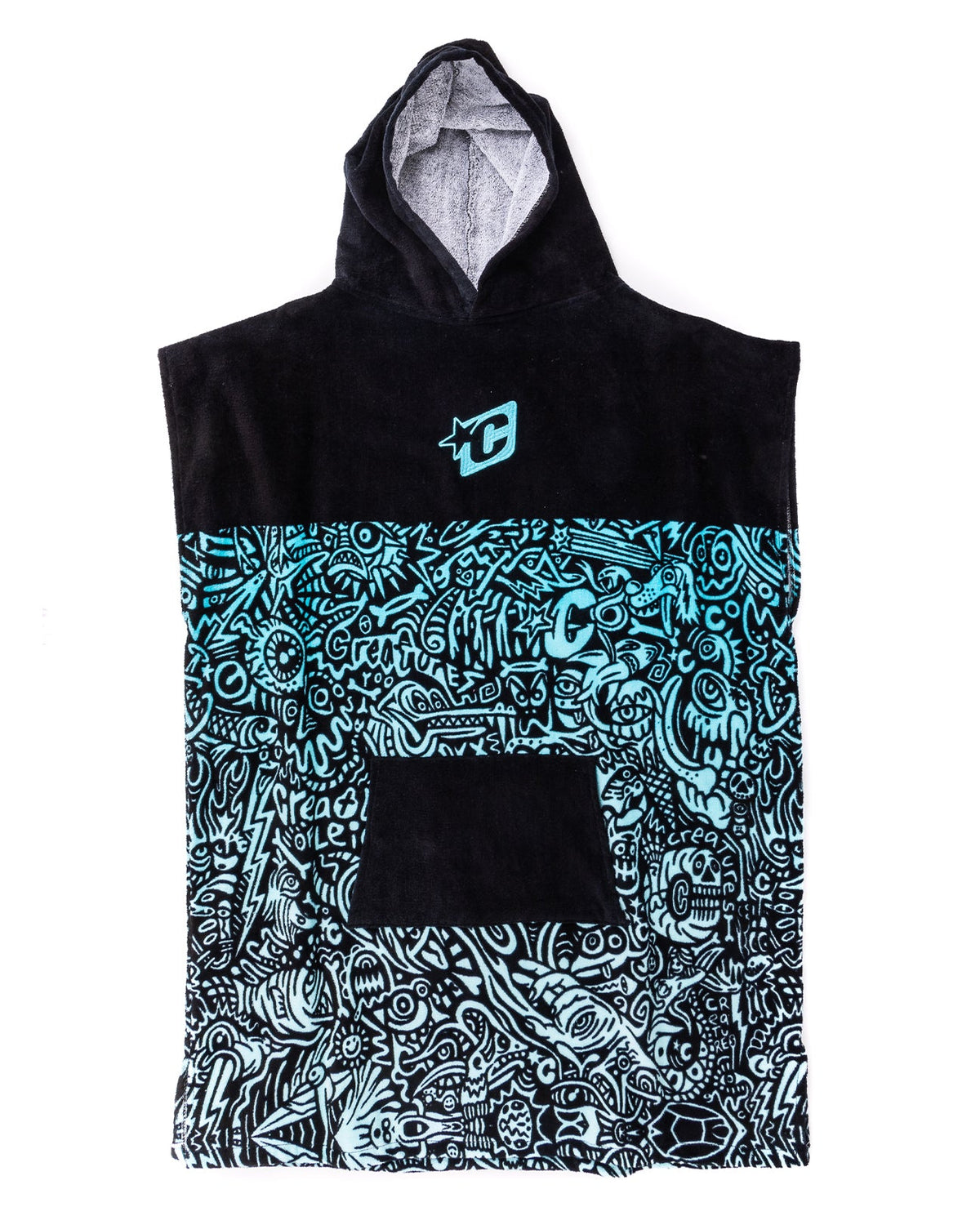 Creatures of Leisure Grom Poncho Fluro Blue Fade Black S