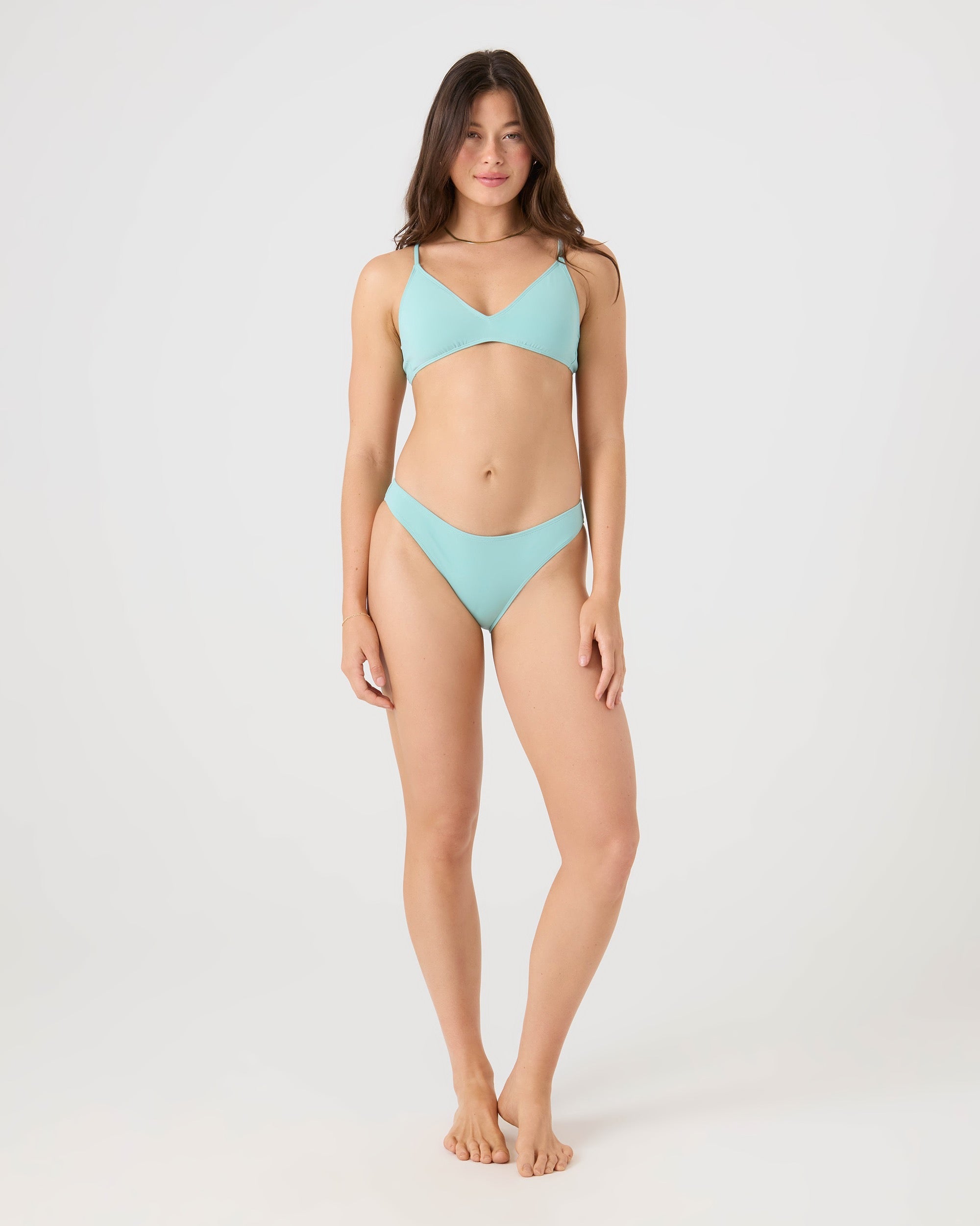 Roxy SD Beach Classics Moderate Bikini Bottom AQUA BLISS S
