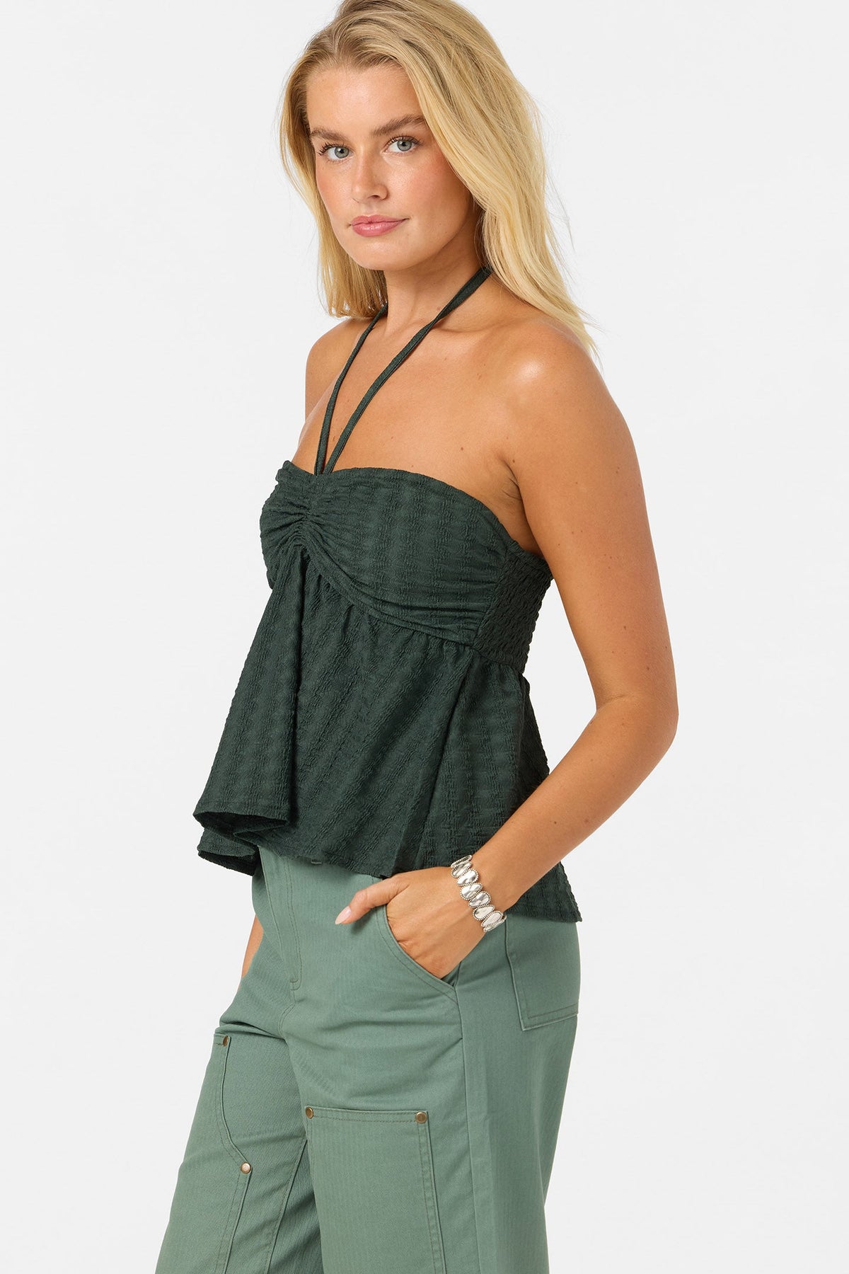 Oneill JUNIE KNIT HALTER TANK HUG XS