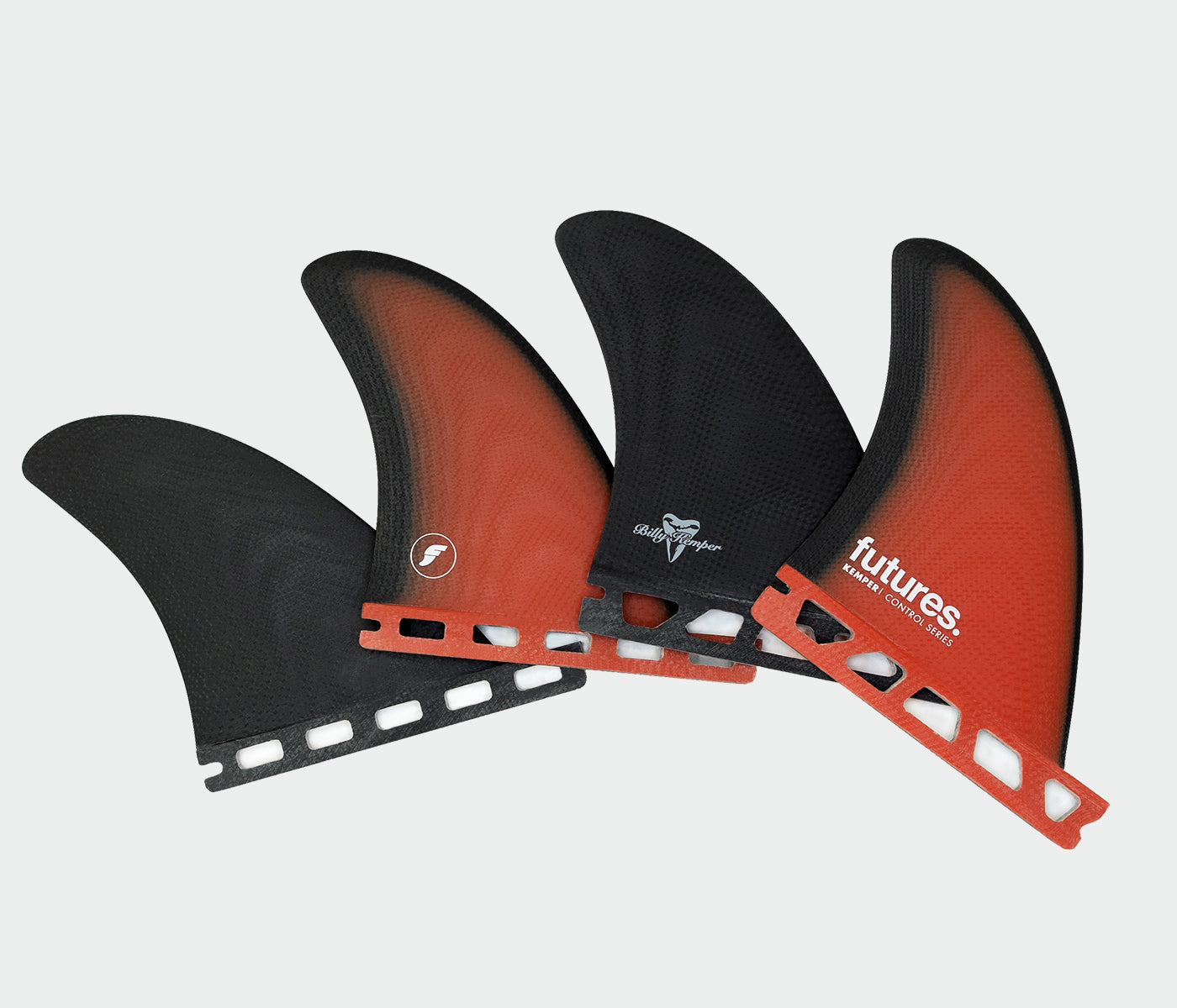 Futures Fins Billy Kemper Control Series Quad Red-Black