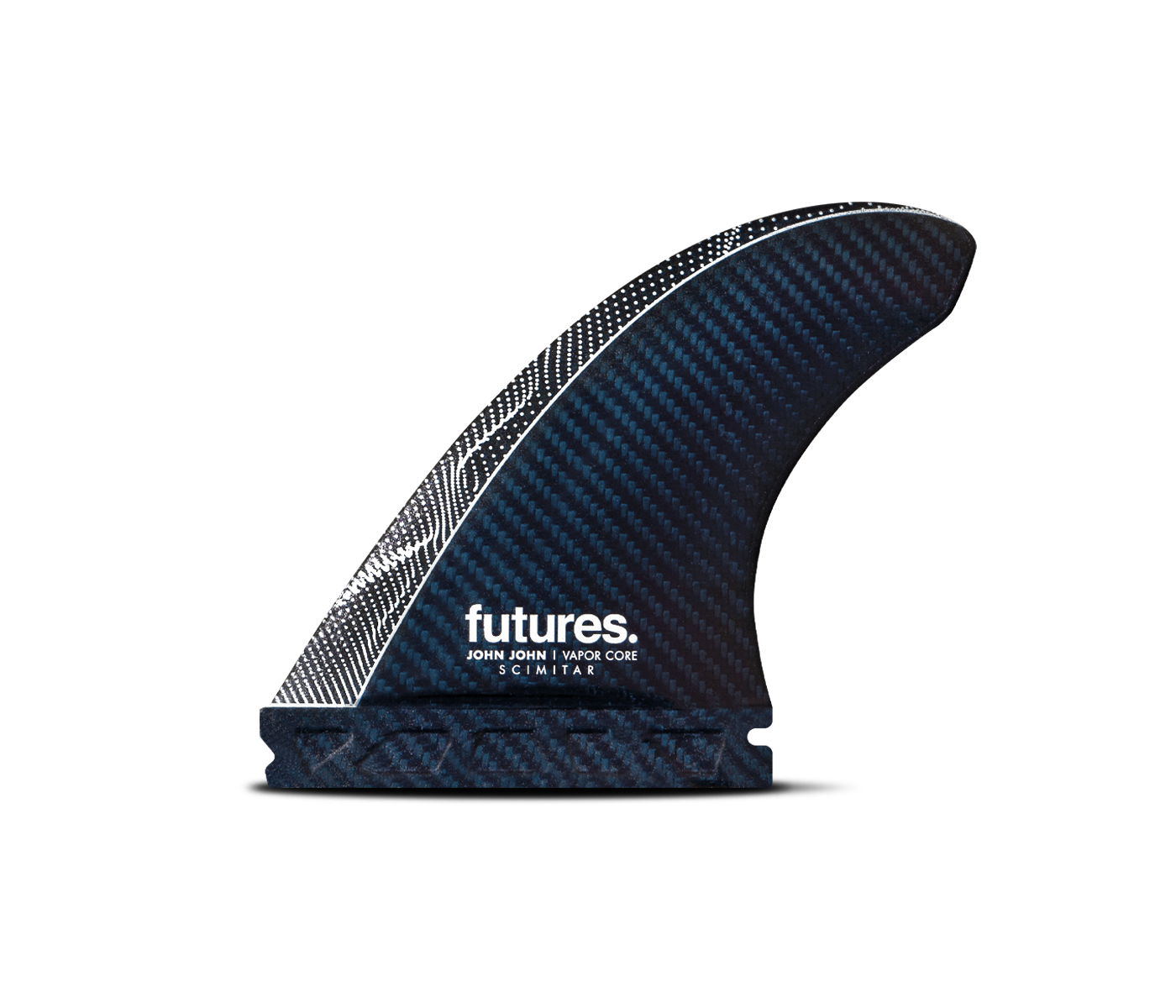Futures Fins JJF Scimitar Vapor Core Thruster Fin Set Blue-Carbon M