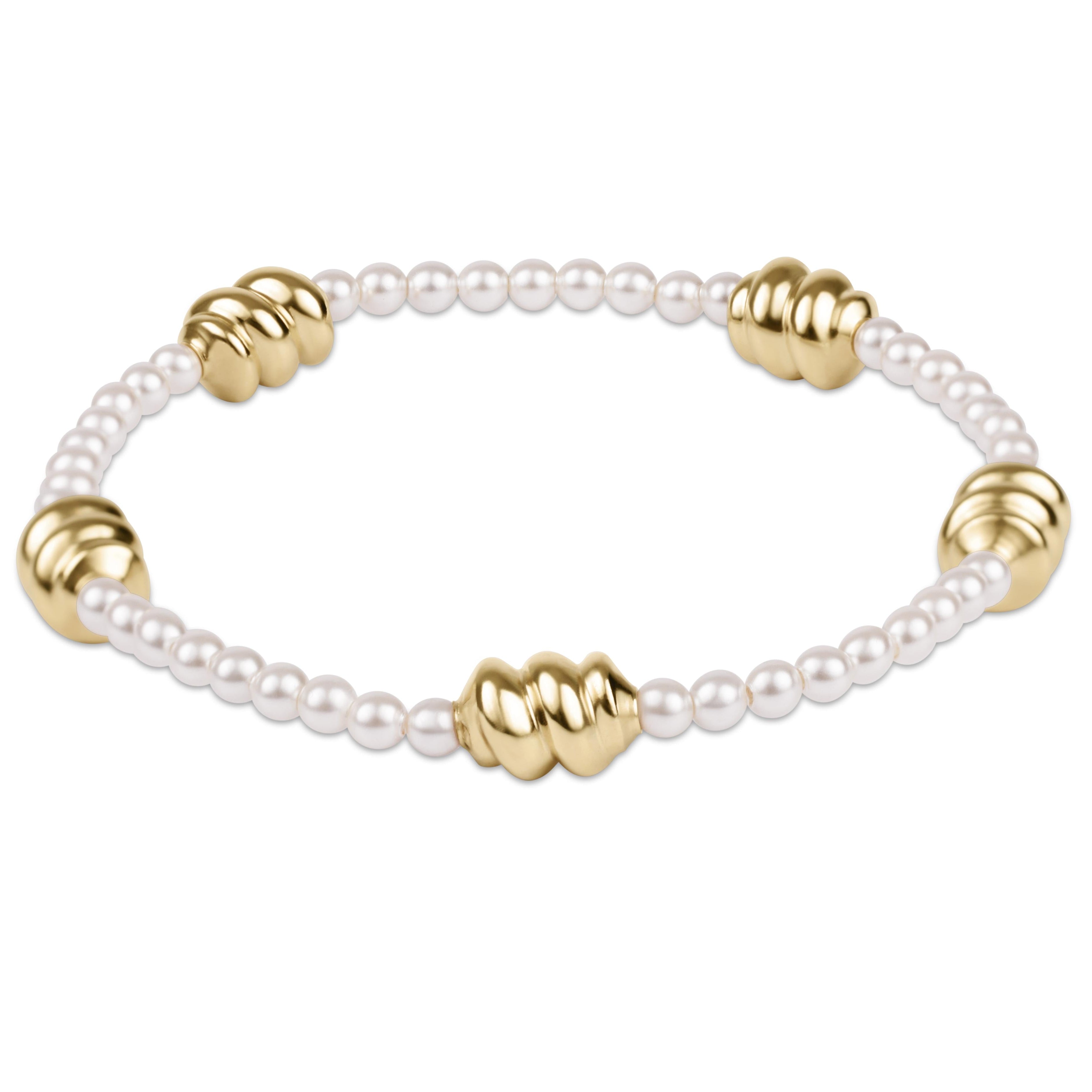 Enewton Classic Pearl Beaded Bracelet AdmireGold 3mm