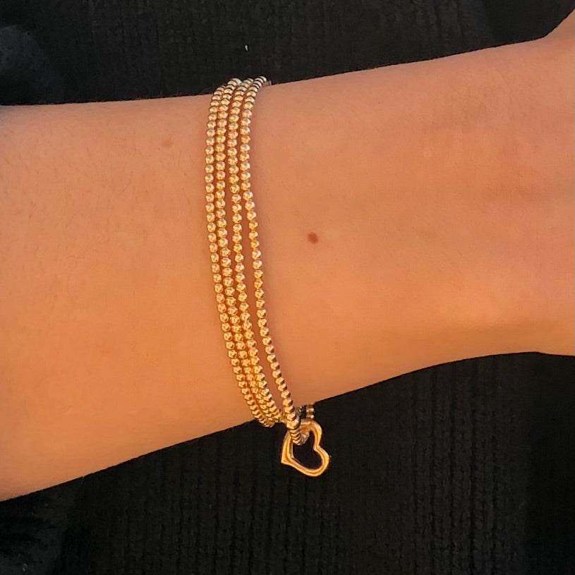 Enewton Classic Gold Bracelet LoveGoldCharm 2.5mm