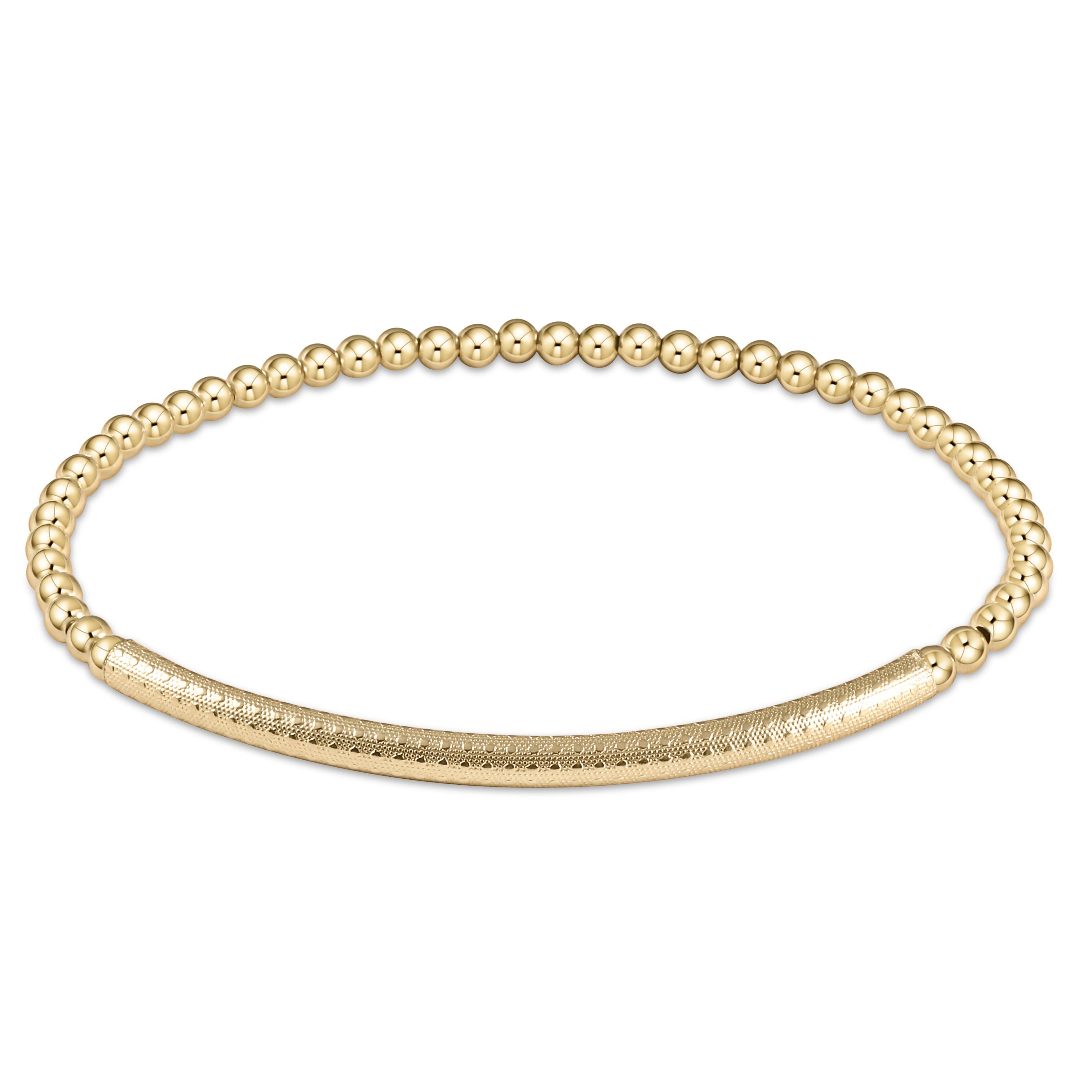 Enewton Gold Special Bracelet BlissBarTextured 3mm