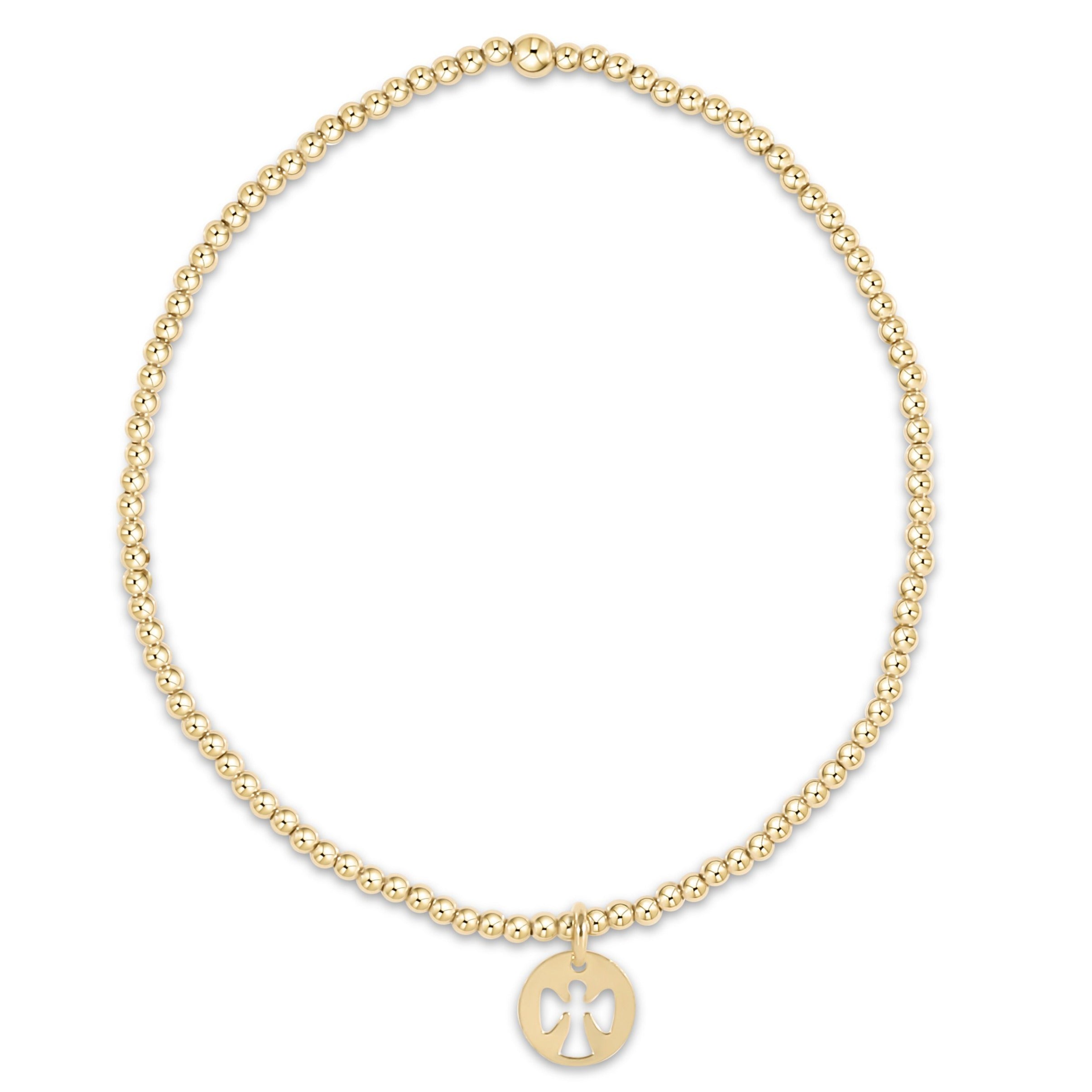 Enewton Classic Gold Bracelet GuardianAngelSmallGoldDisc 2mm