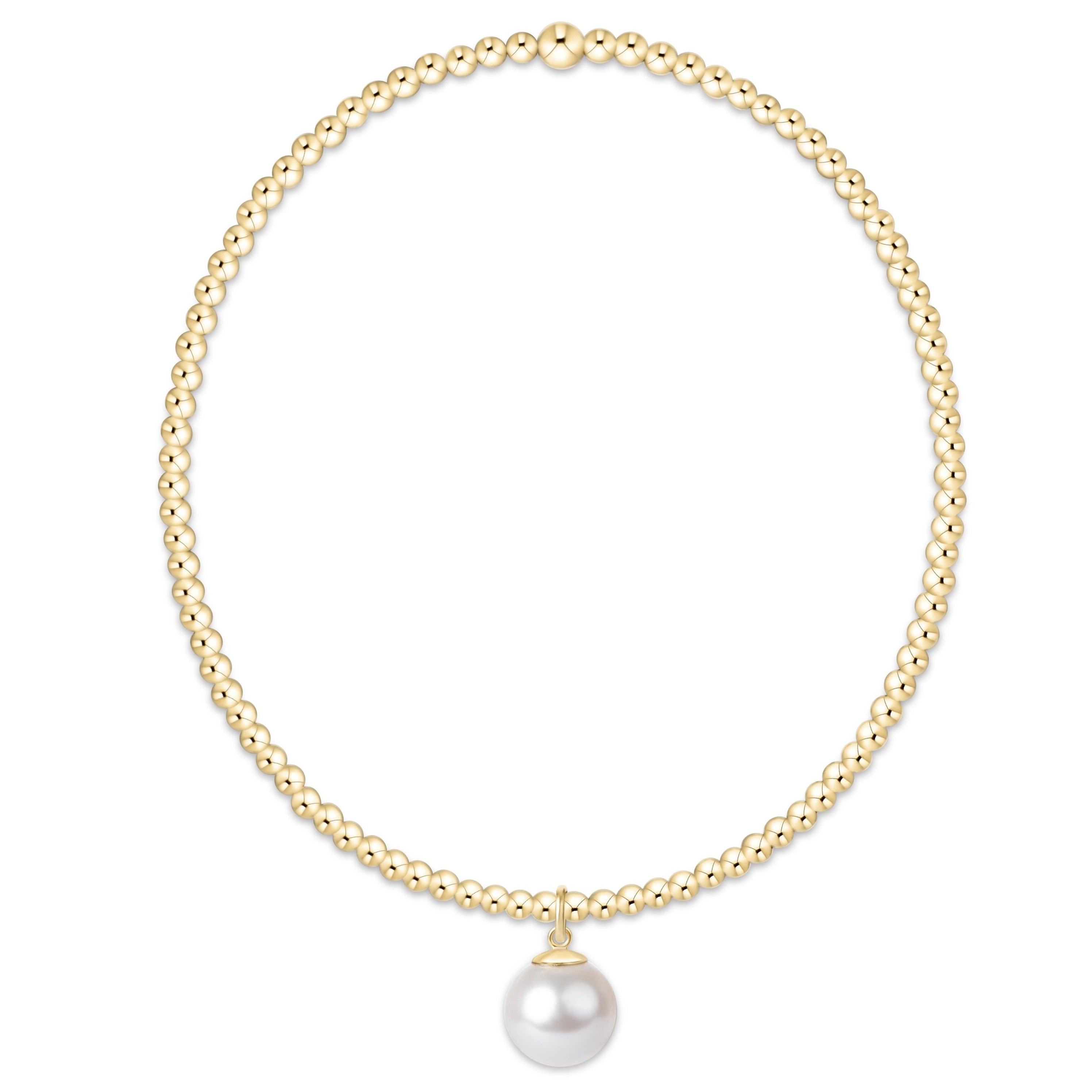 Enewton Classic Gold Bracelet ClassicPearl8mmCharm 2mm