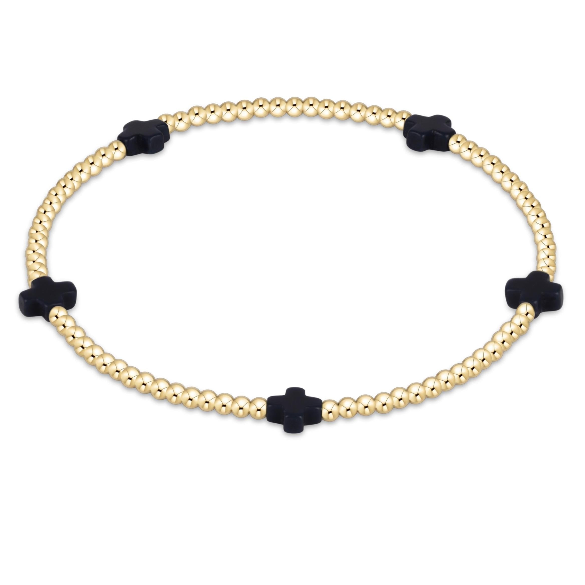 Enewton Beaded Bracelet SignatureCrossSmall Navy 2mm