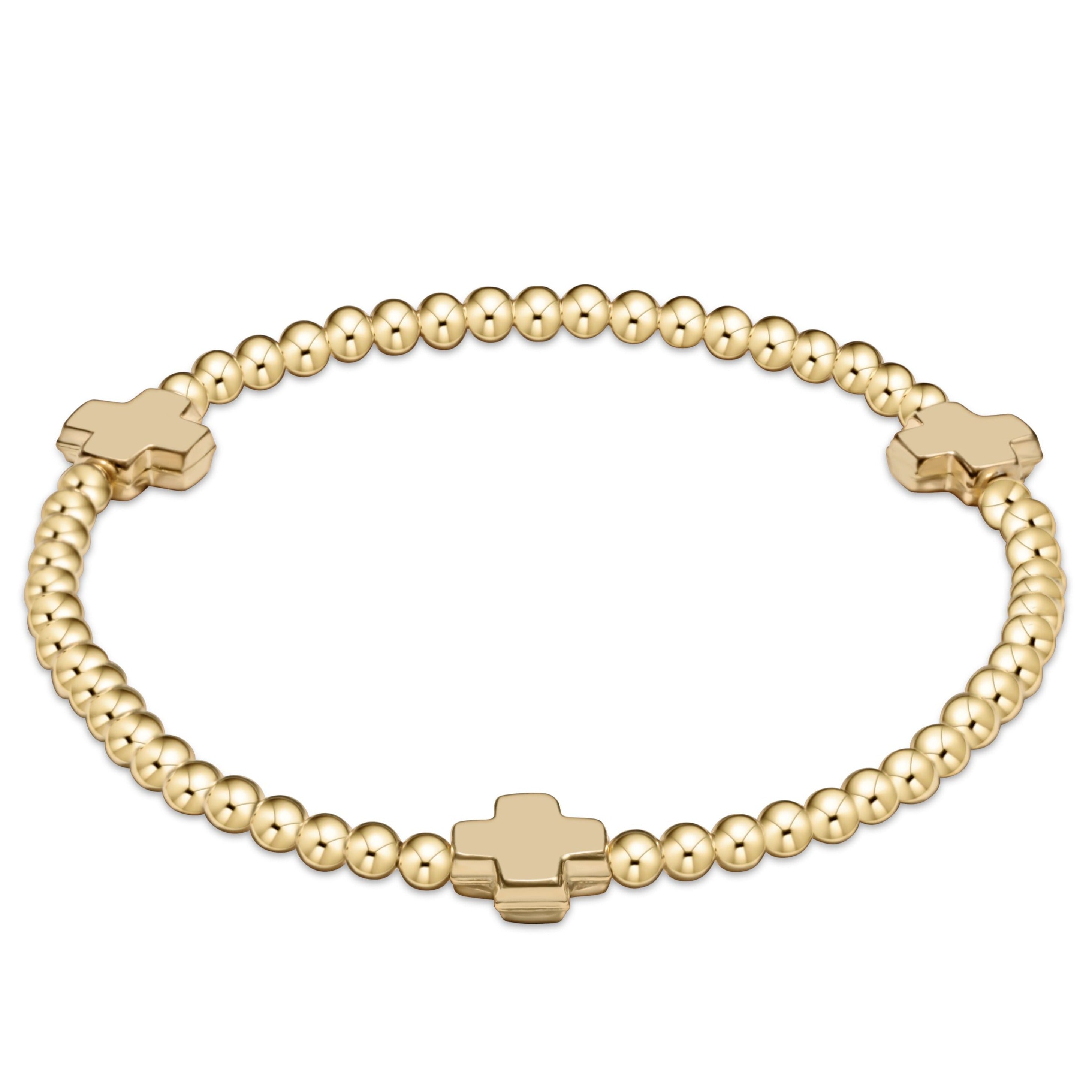 Enewton Classic Gold Bracelet SignatureCross 3mm