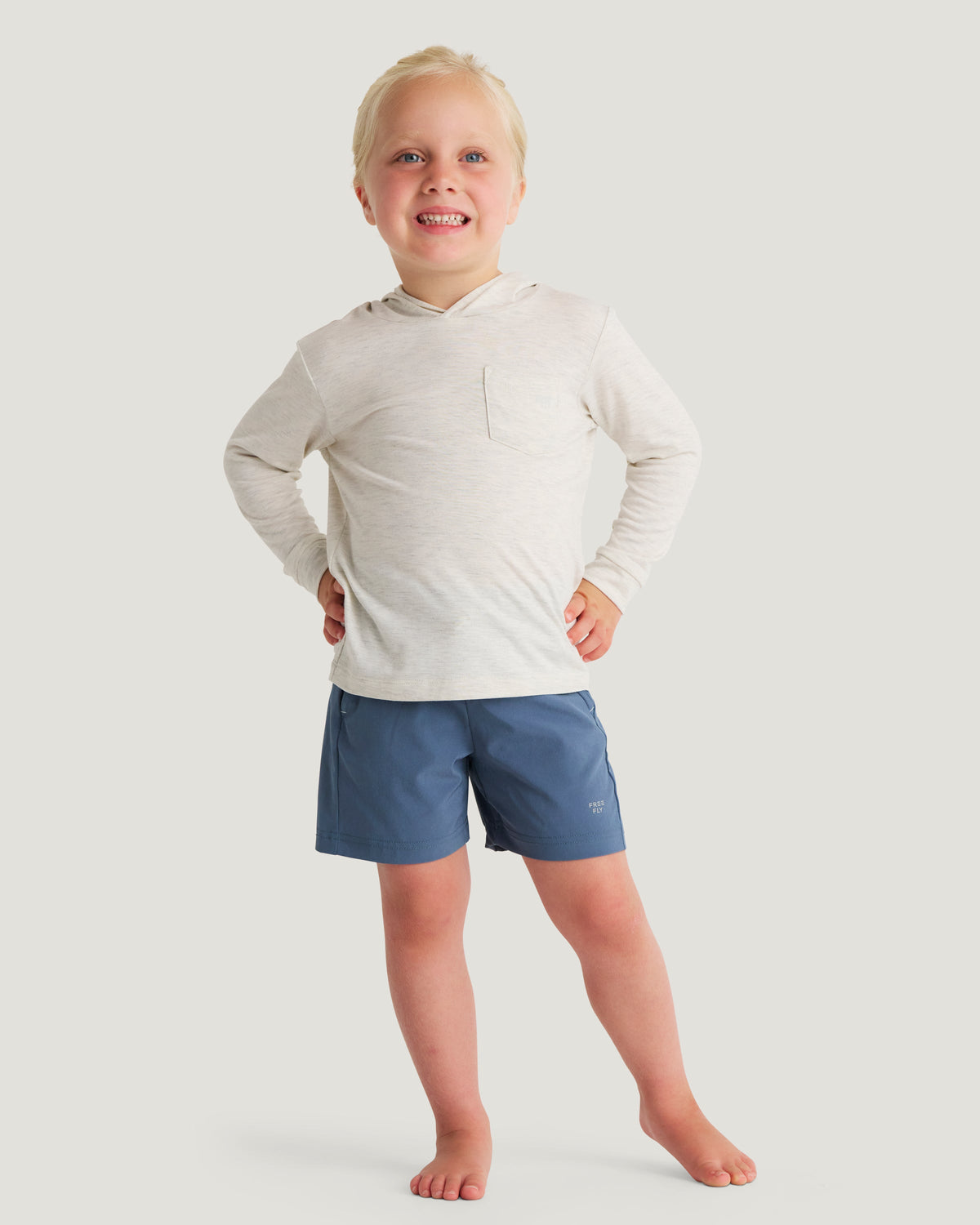 Free Fly Toddler Bamboo Shade Hoodie Off White Heather 2T