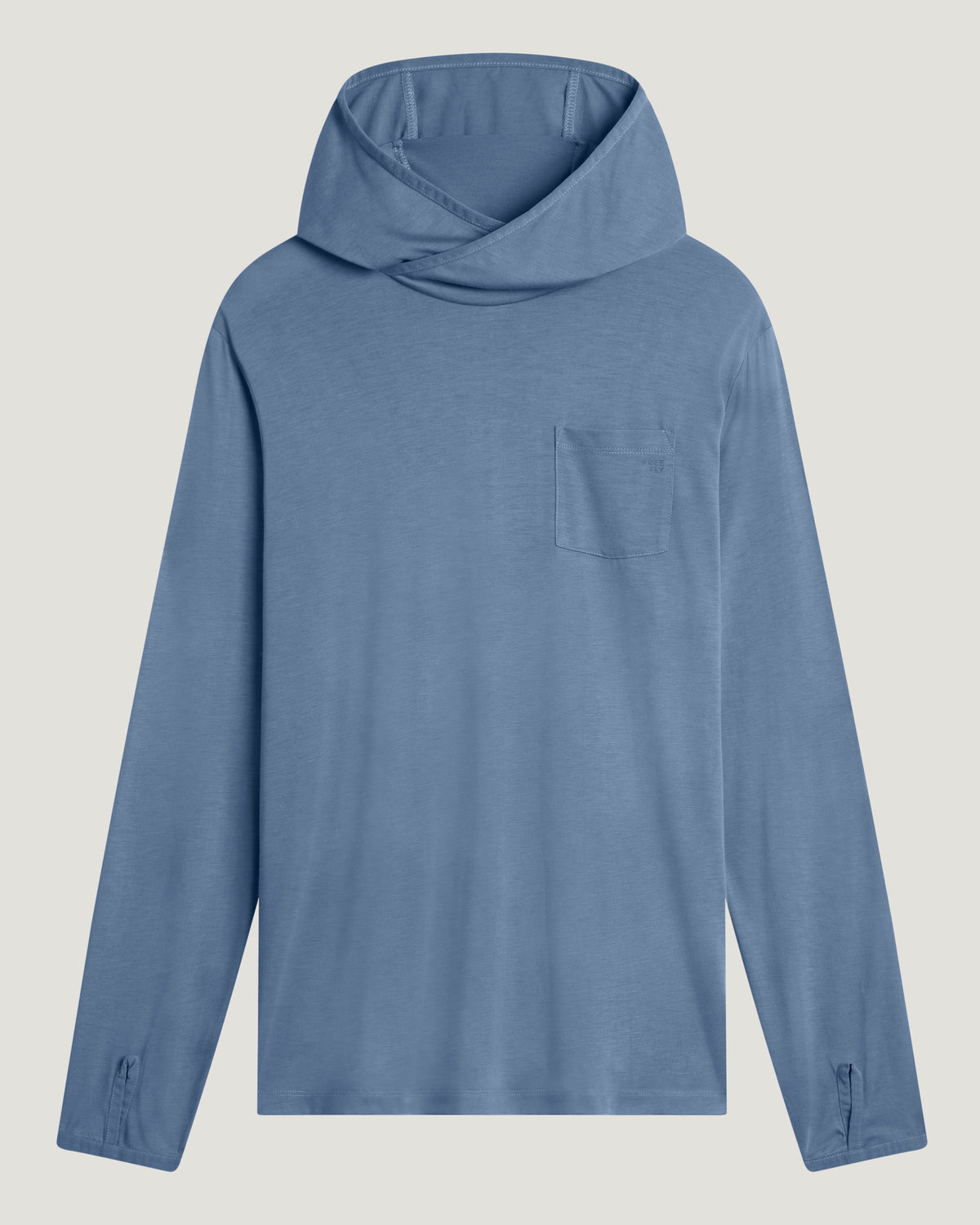 Free Fly Men's Bamboo Lightweight Hoodie Fleece Pacific Blue XL