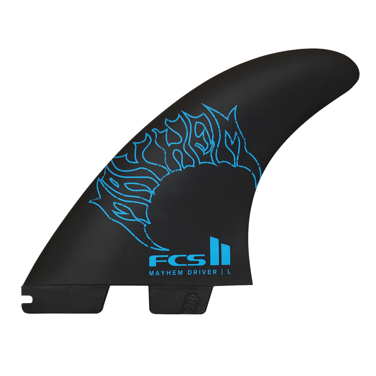 FCS 2 Mayhem Driver PC Carbon Tri-Fin Set Blue L