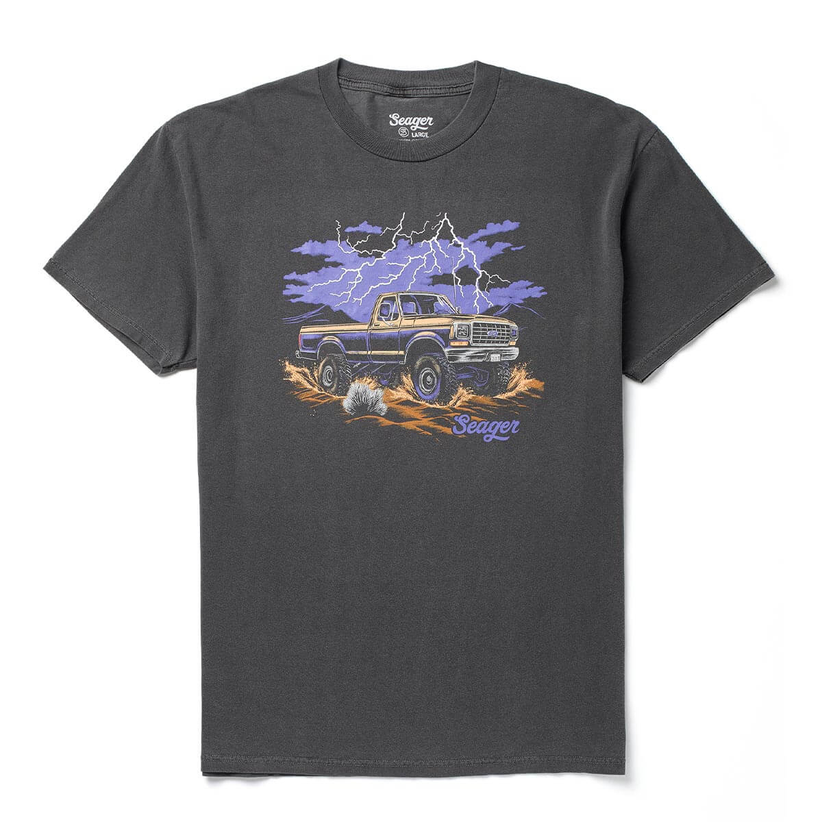 Seager Premium Mud Romp Tee Pigment Black S
