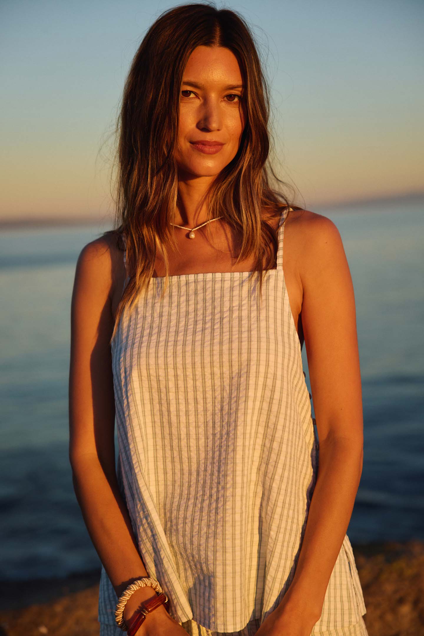 O'NEILL MARTINA PLAID TANK WWH-Winter White S