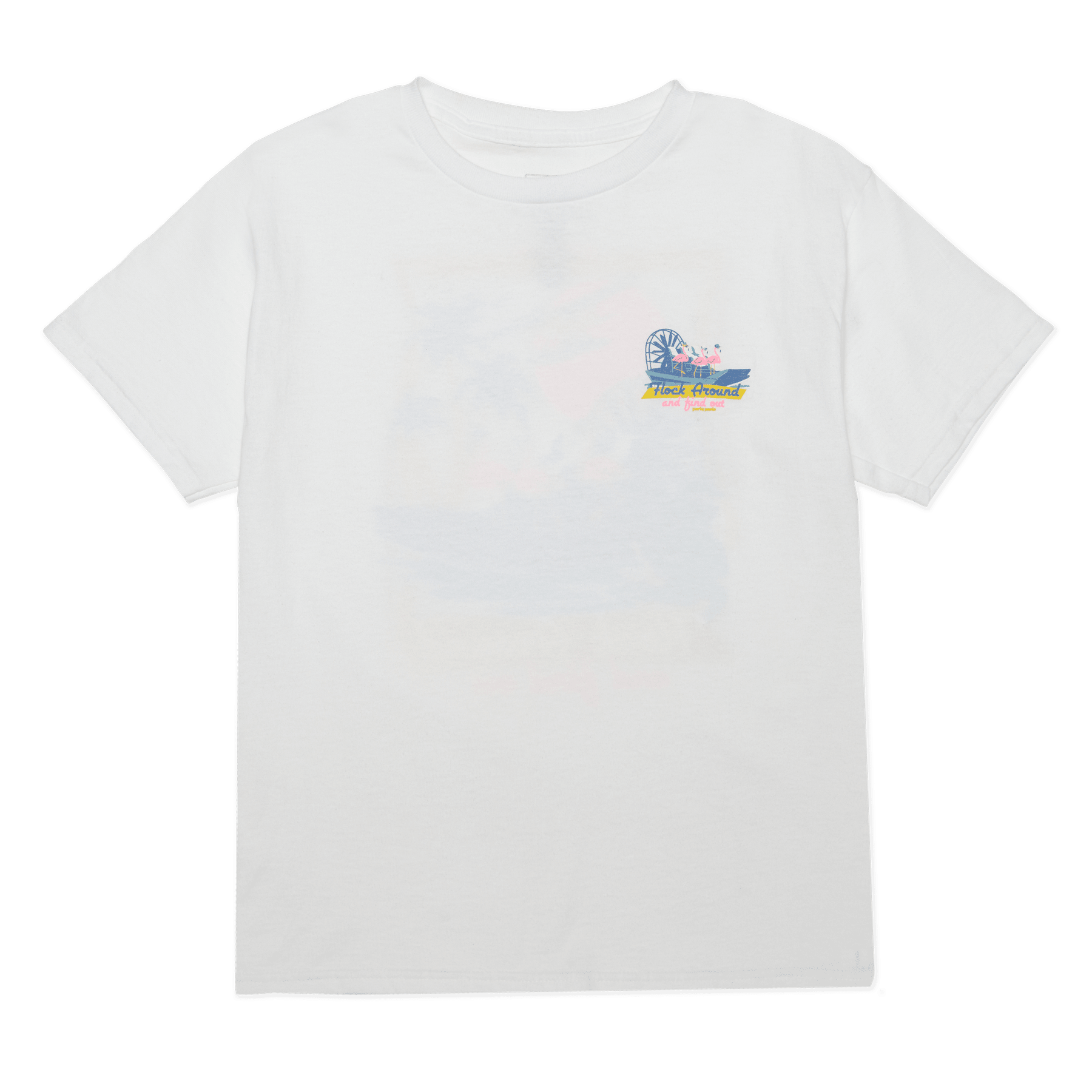 Party Pants Youth SS Tee Flock Around Match-White M