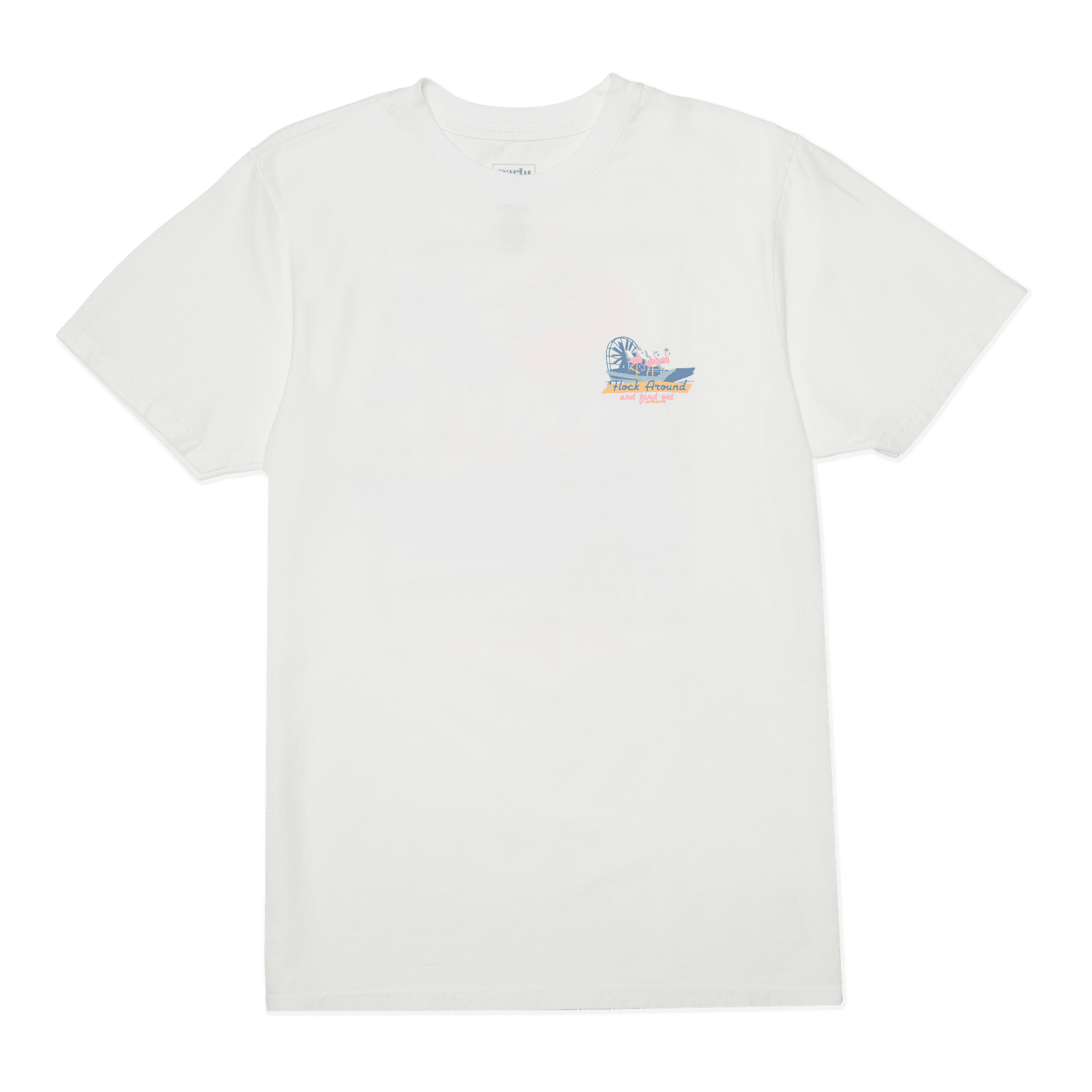 Party Pants Flock Around Match Mens SS Tee WHITE L