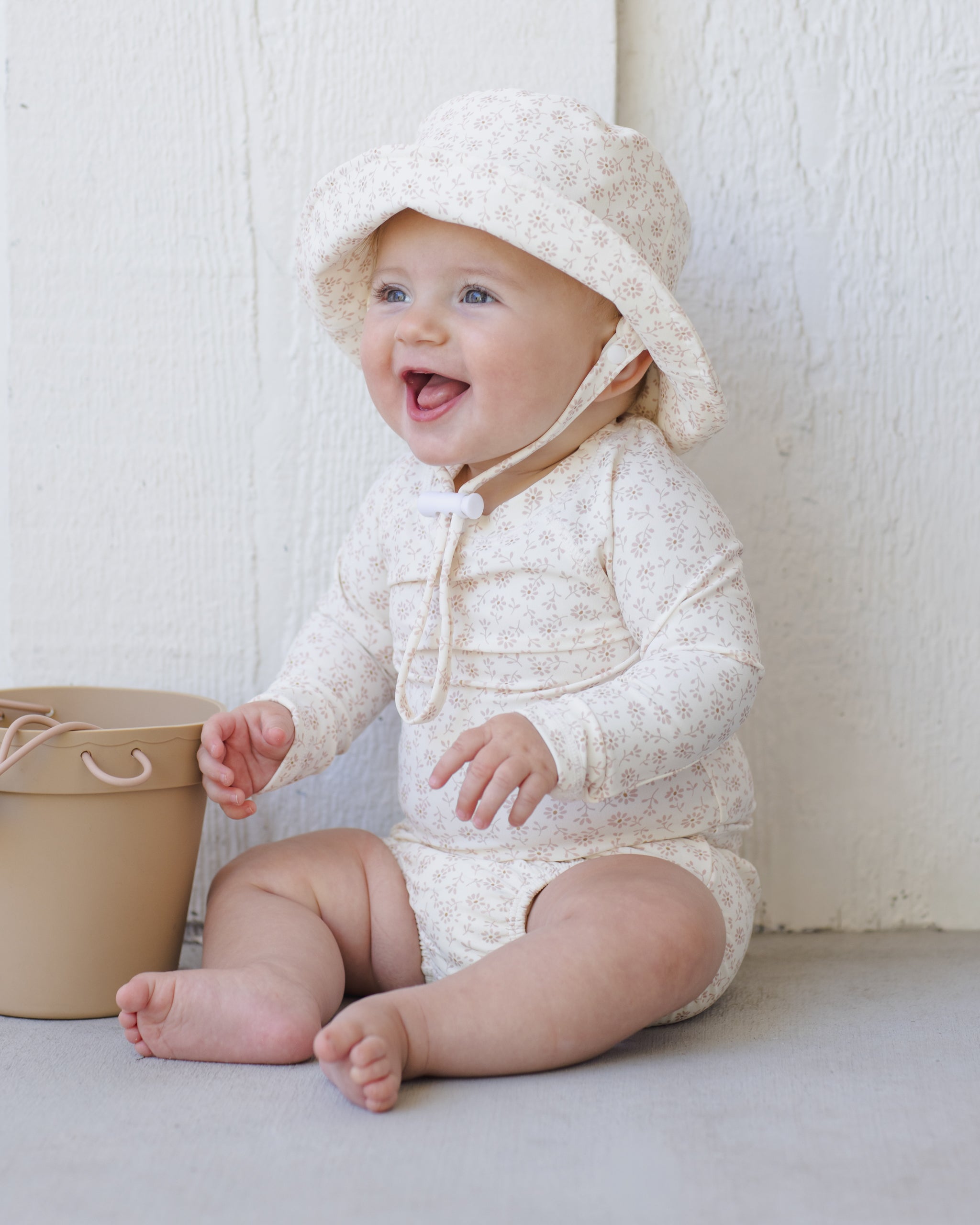 Rylee+Cru Swim Diaper Ditsy Ivory 12-24m