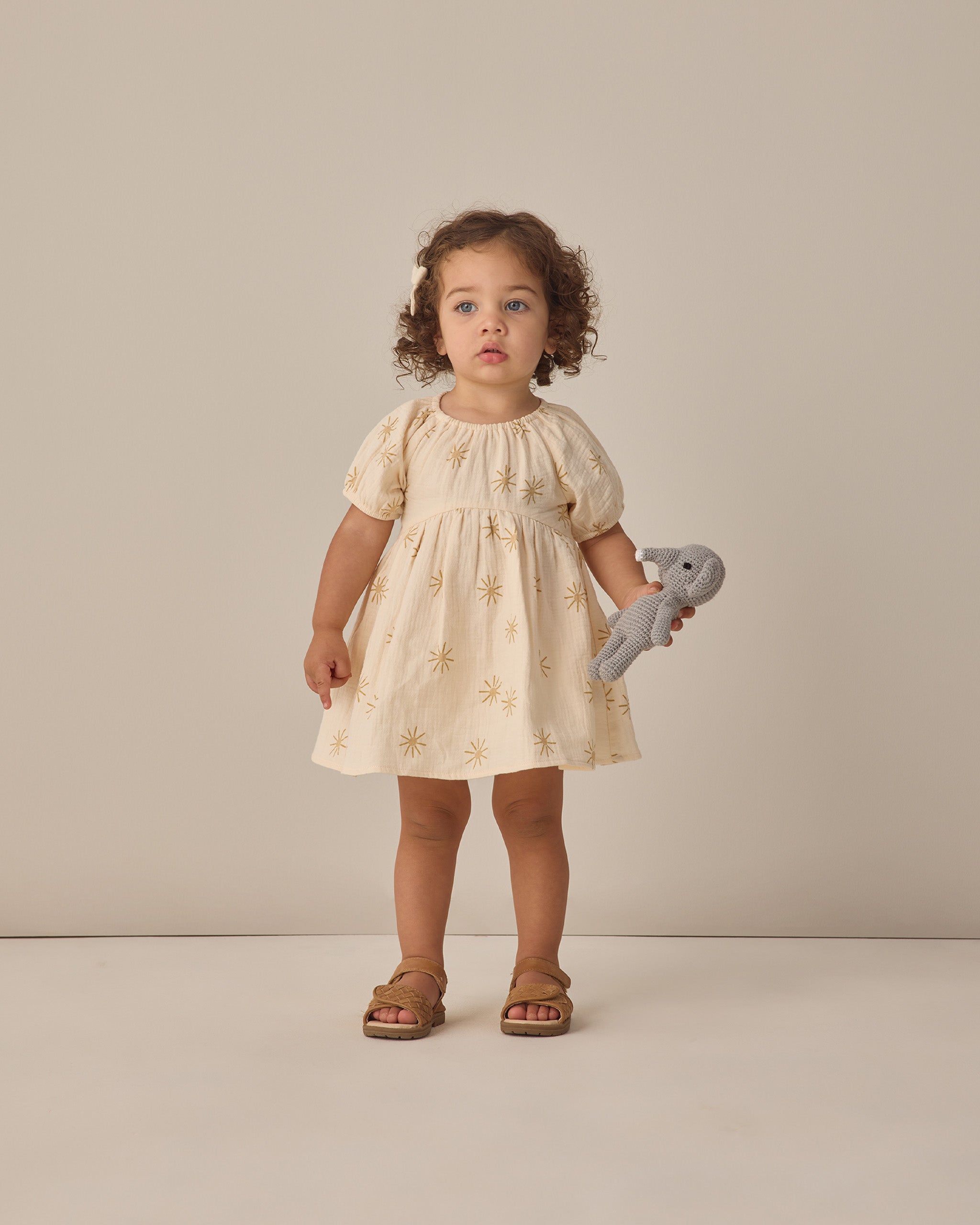 Rylee+Cru Bella Dress Sunburst Natural 6-12m