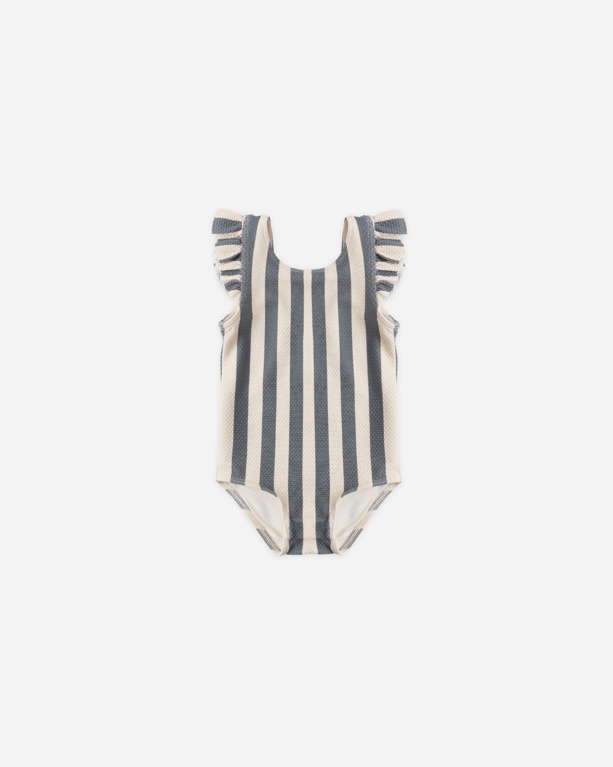 Rylee+Cru Scoop Back One-piece Retro Stripe Ocean 2-3Y