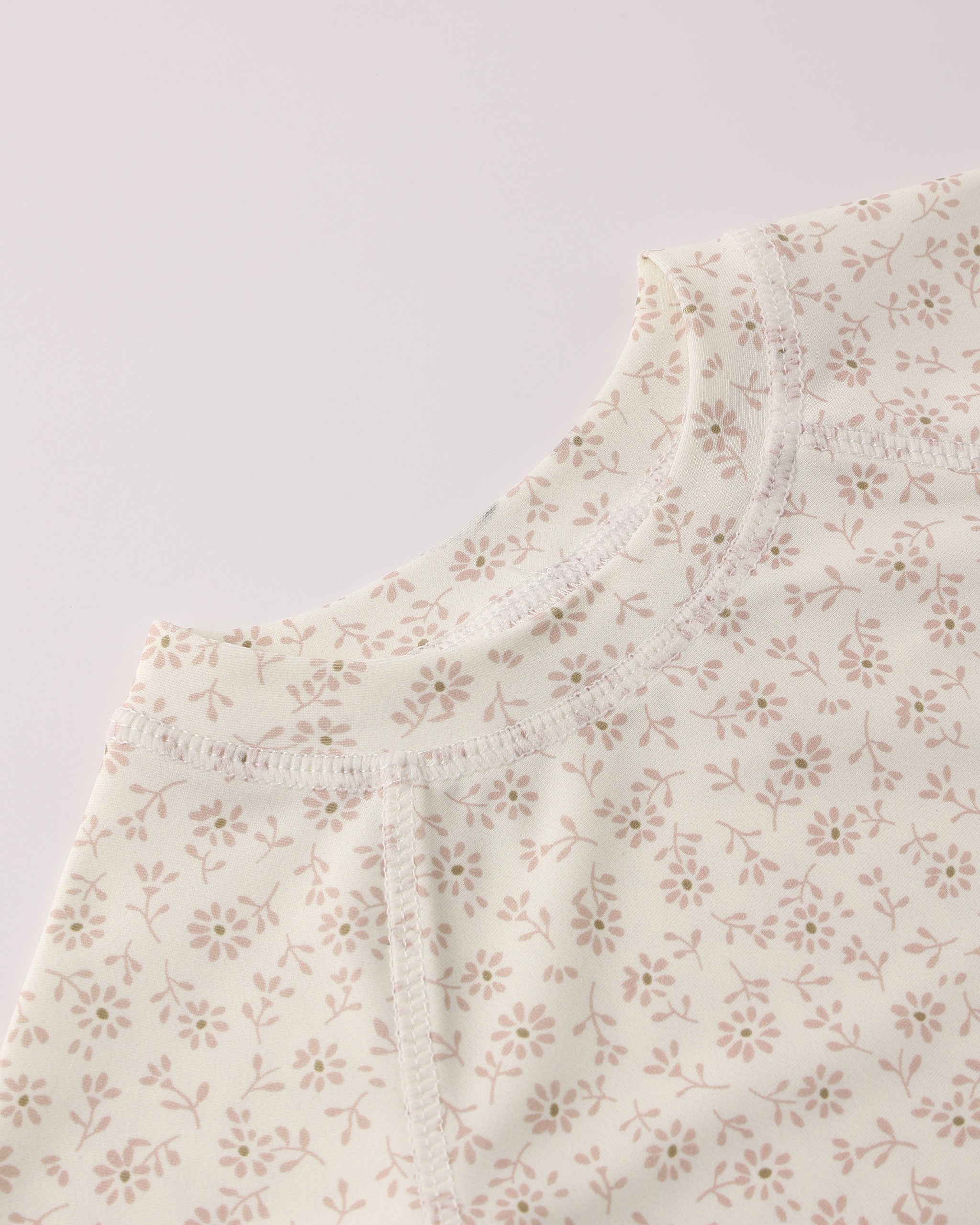 Rylee+Cru Girls Rashguard Ditsy Ivory 2-3Y