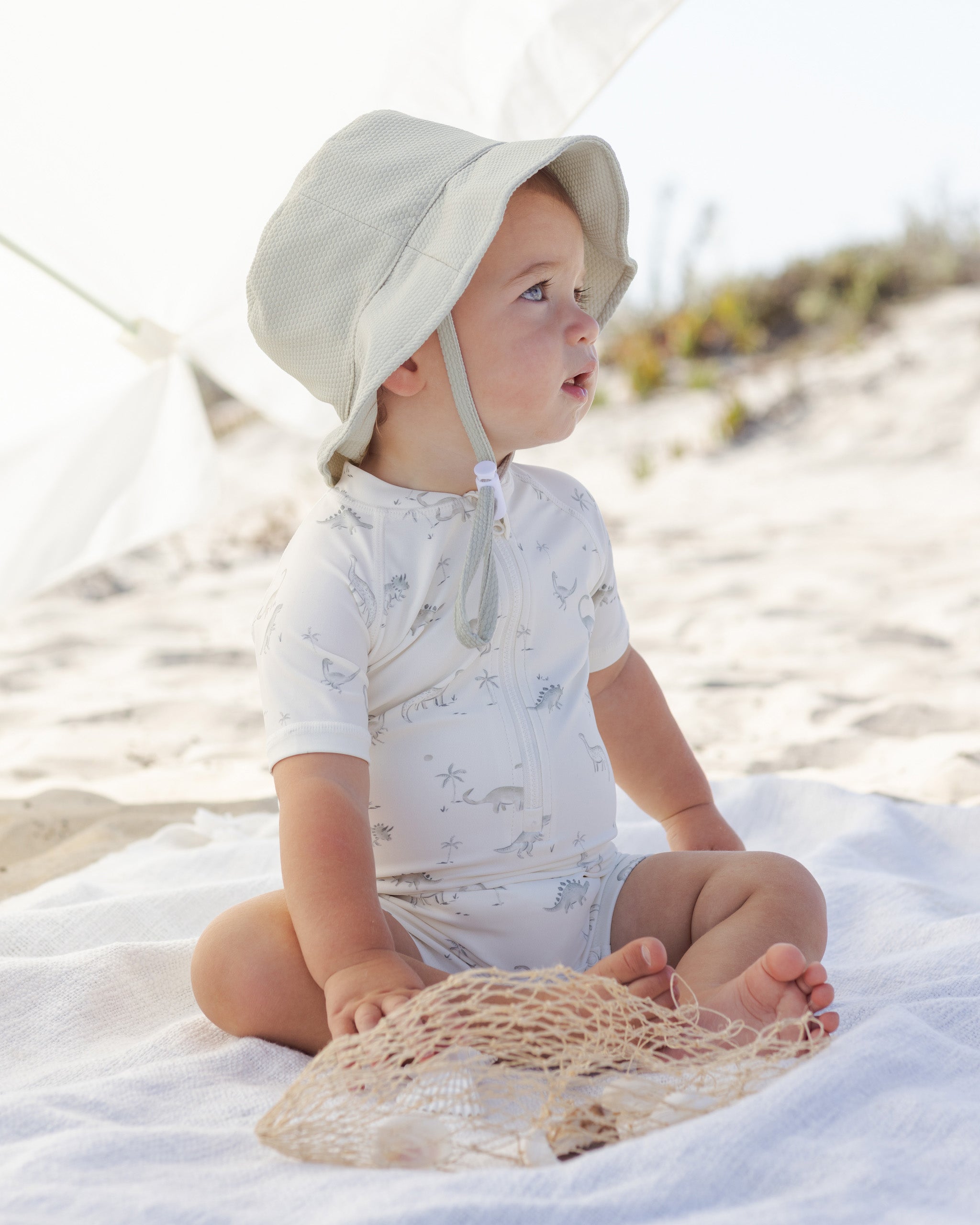 Rylee + Cru Bucket Hat Sage 0-6M