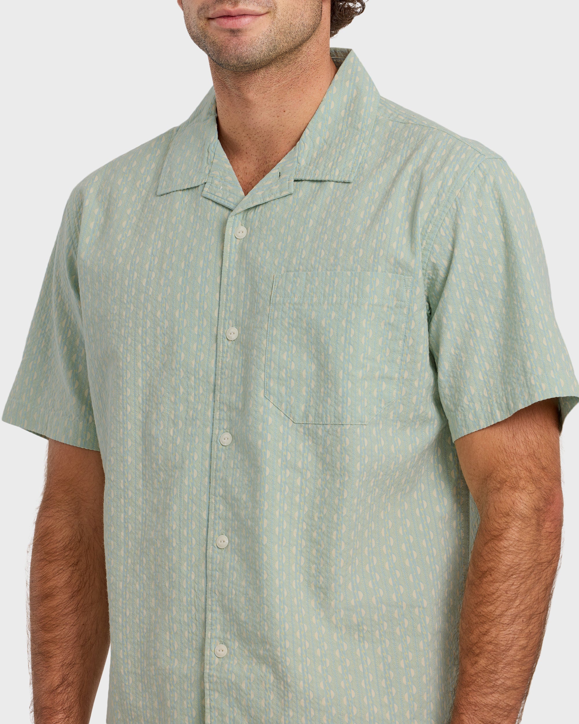 Quiksilver HORIZONS CASUAL SS / BLUE HAZE / OPENSTOCK ALPHA MEN Shirt Blue Haze S