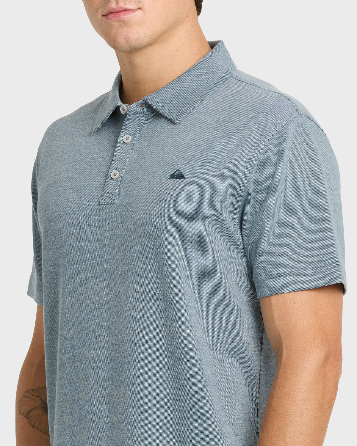 Quiksilver UPF Bayshore Polo Shirt Blue Coral L
