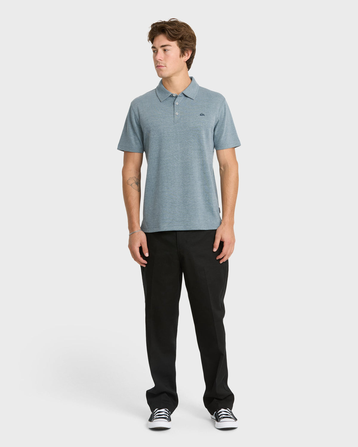 Quiksilver UPF Bayshore Polo Shirt Blue Coral L