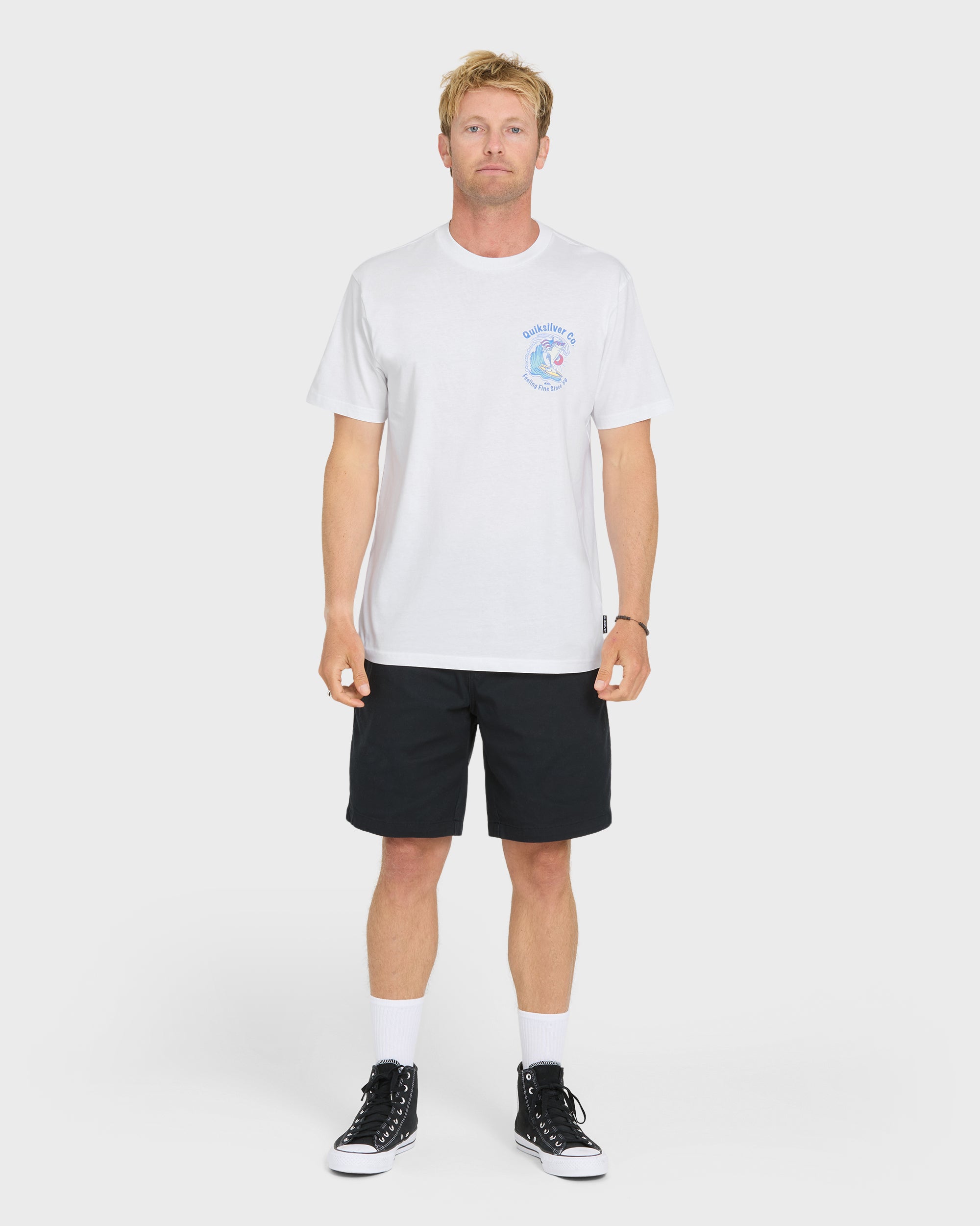 Quiksilver PATRIOT DOLPHIN MT0 / WHITE / OPENSTOCK ALPHA MEN Shirt WHITE S