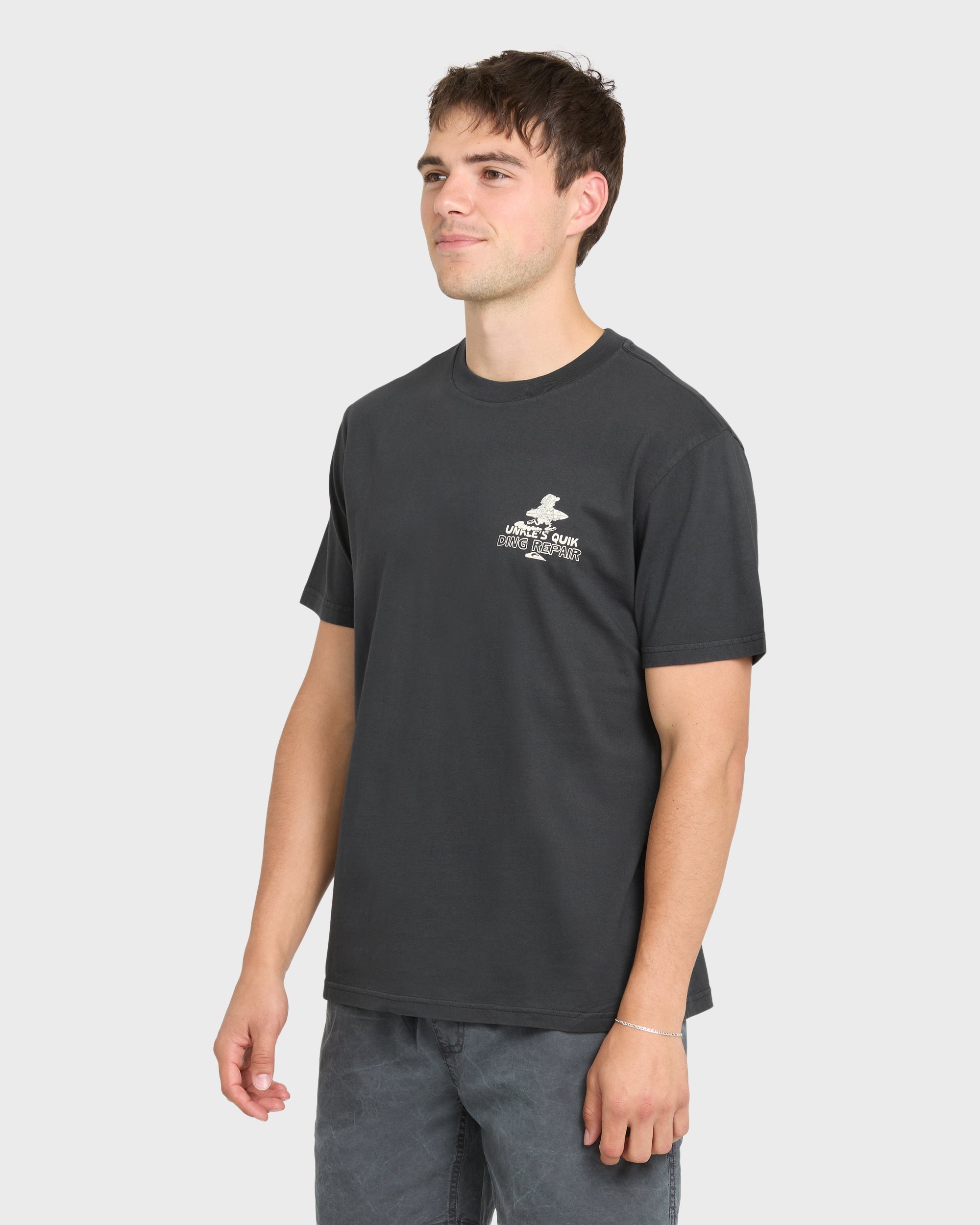 QUIKSILVER UNKLES DING REPAIR PMT / PHANTOM / OPENSTOCK ALPHA MEN Shirt PHANTOM L