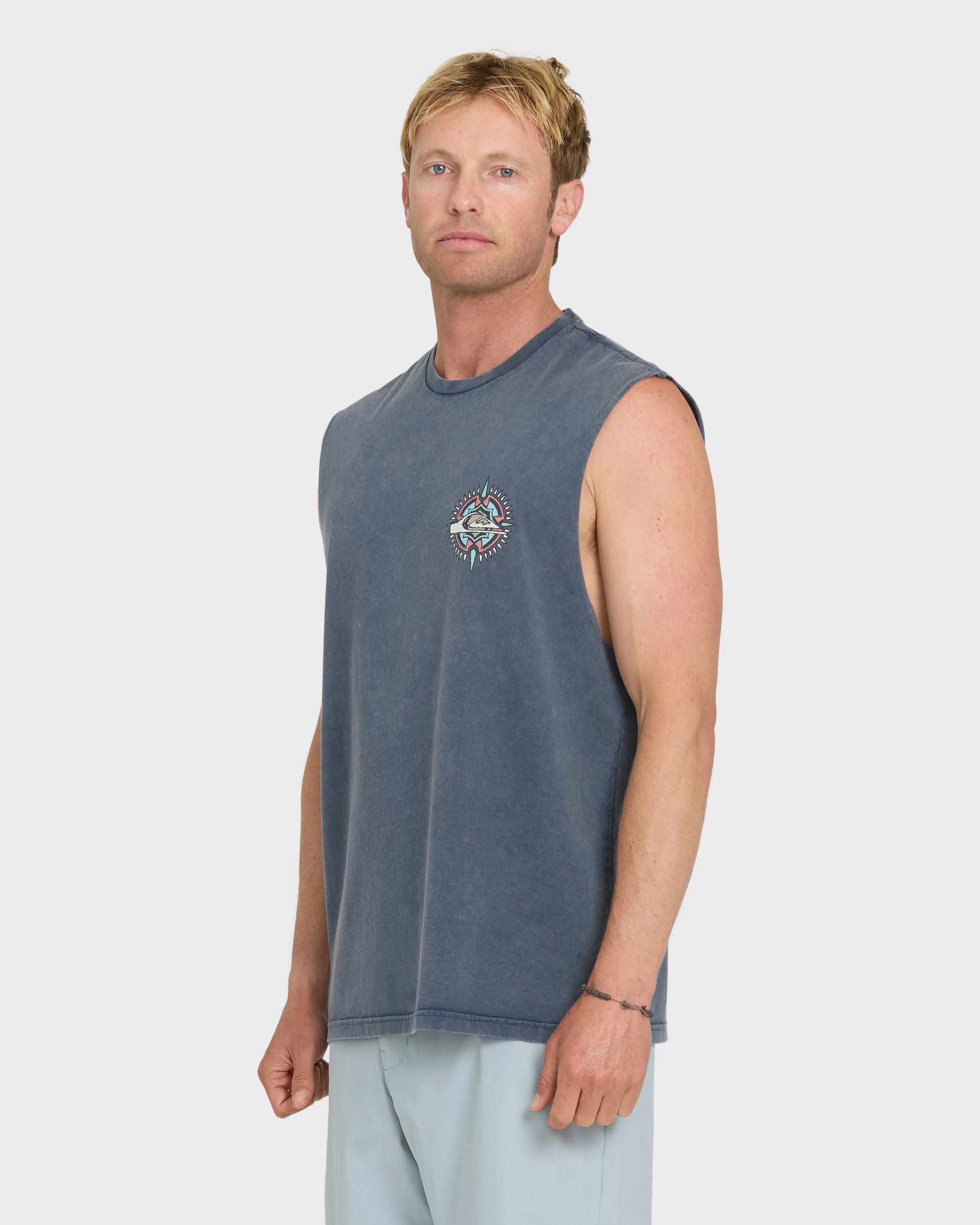 Quiksilver SHOOTING STARS SLV / DARK DENIM / OPENSTOCK ALPHA MEN Shirt DARK DENIM XL