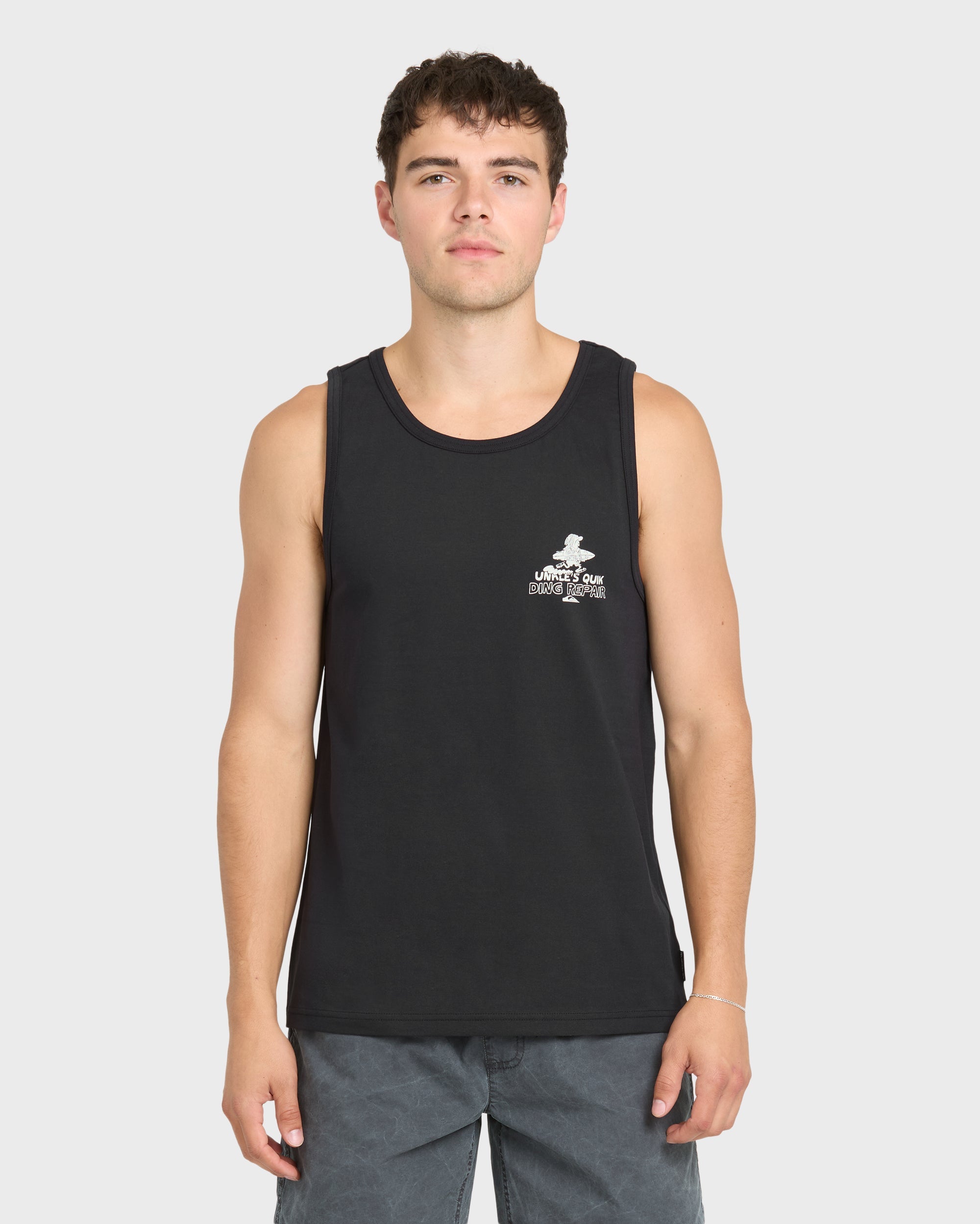 Quiksilver Unkle Dink Repair Tank Mt1 / Black / Openstock Alpha Men BLACK XL