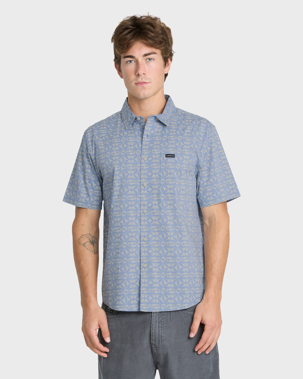 Quiksilver Nature Tile Classic SS Shirt Quiet Harbor XL
