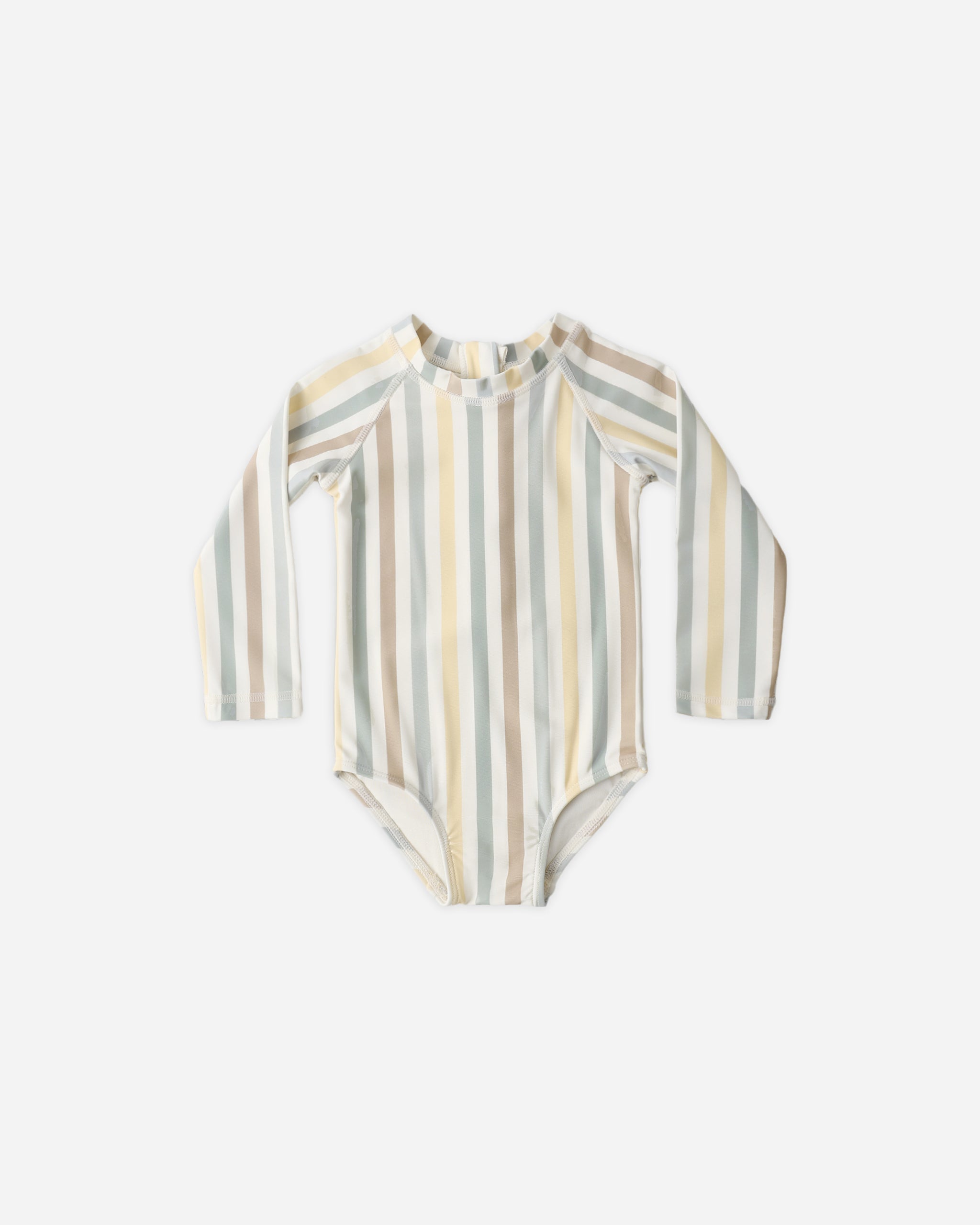 Rylee + Cru Delphine Rashguard One-Piece || Valencia Stripe 18-24M