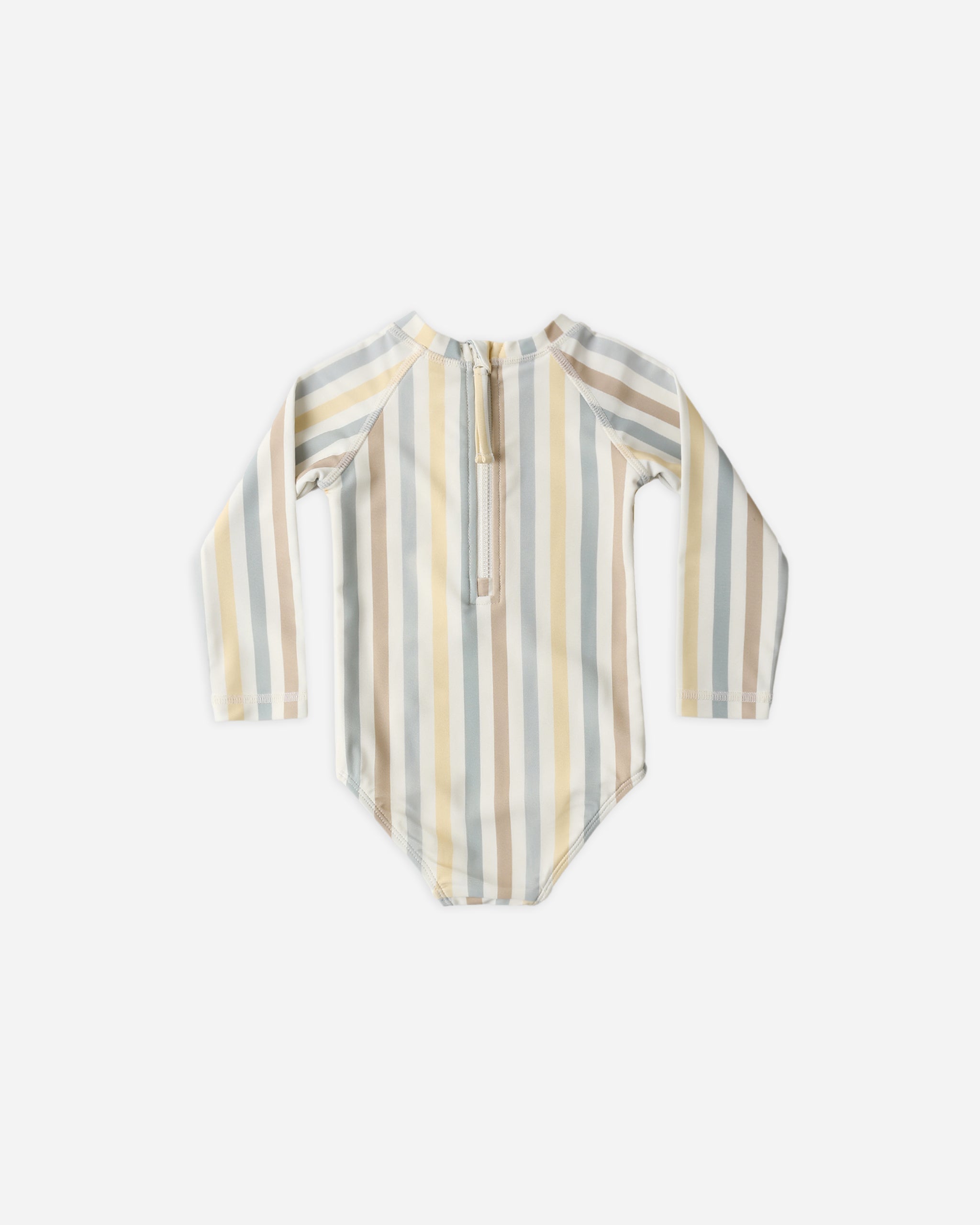 Rylee + Cru Delphine Rashguard One-Piece || Valencia Stripe 3-6M